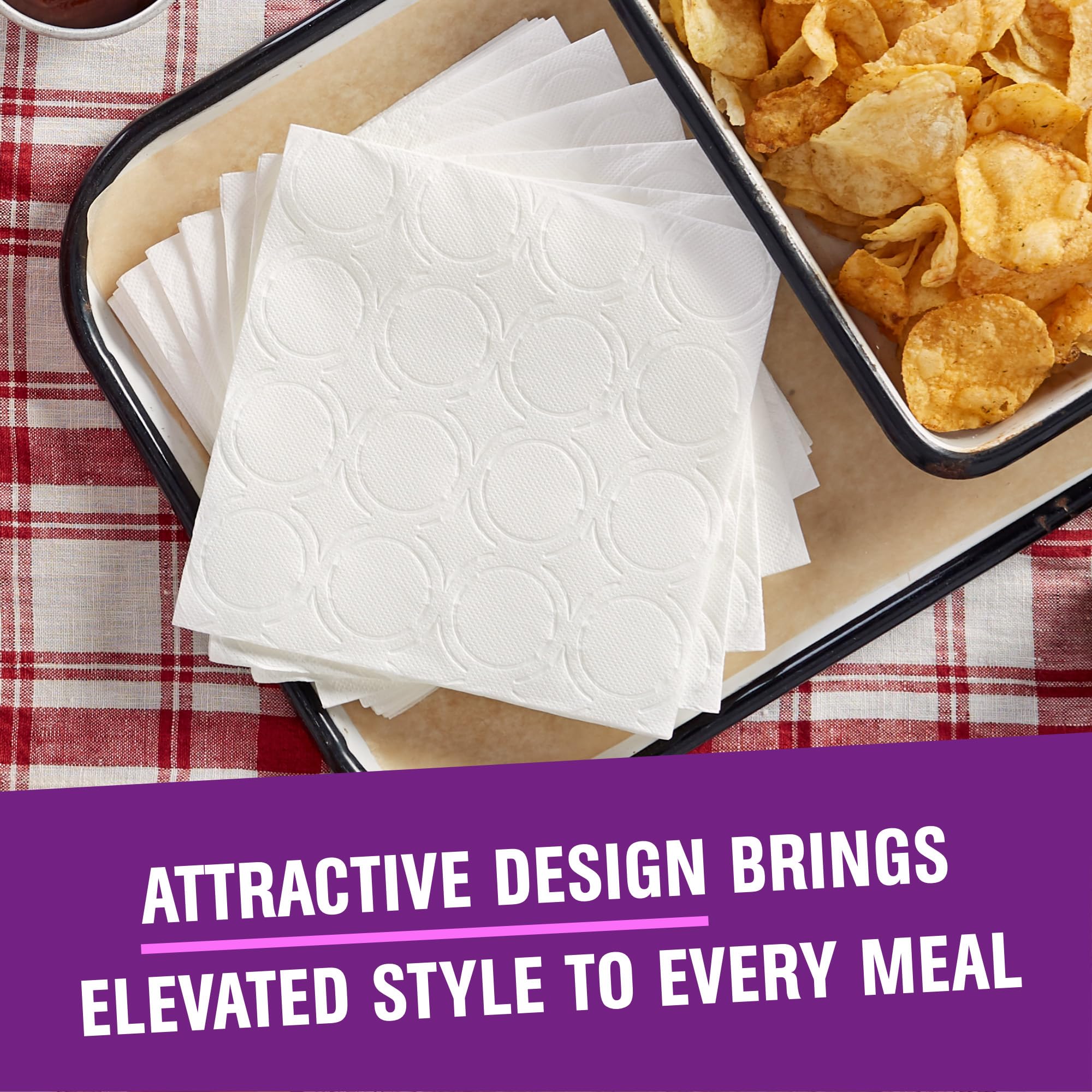 Vanity Fair Extra Absorbent Premium Paper Napkins, 160 Count, Disposable Napkins Made Soft And Strong For Messy Meals And Everyday Use (Pack of 2) - Image 6