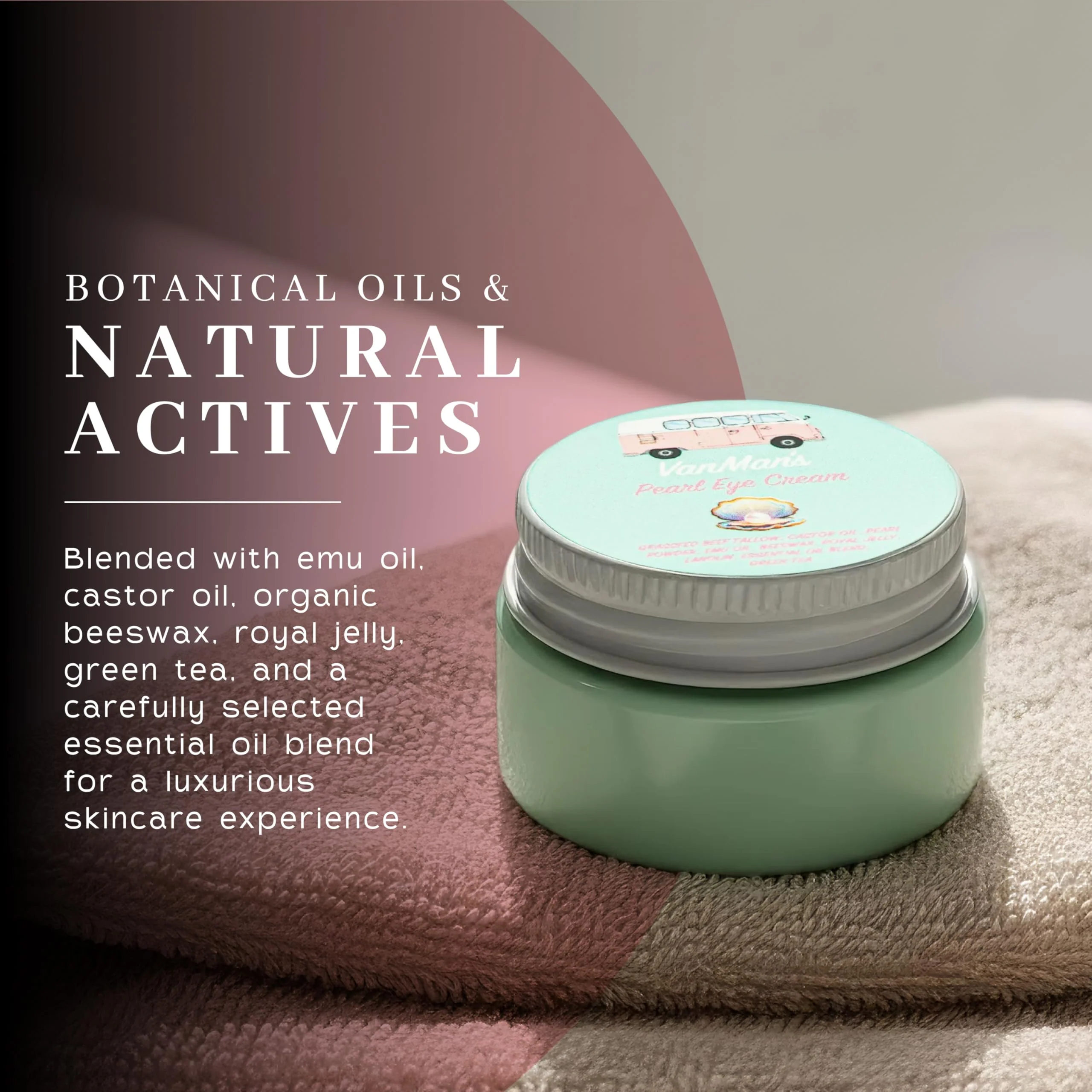 VanMan’s Pearl Eye Cream with Grass Fed Beef Tallow – Brightening and Smoothing Under Eye Cream with Wild-Caught Pearl Powder and Royal Jelly – No Fillers, 0.5 Ounces - Image 4