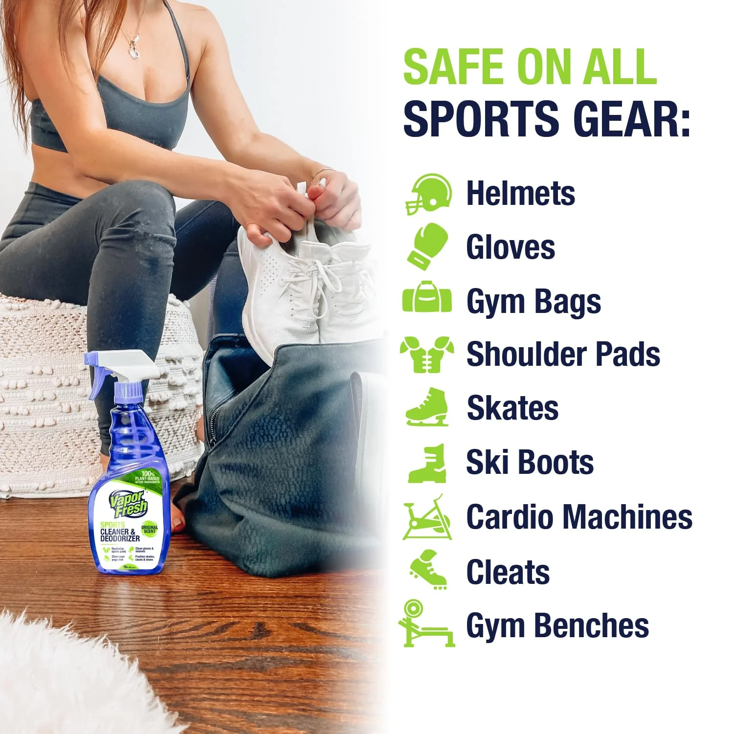 Vapor Fresh Sports Cleaner and Deodorizer - For Boxing Gloves, Sports Pads, Helmets, Gym Bags, Gym Equipment and More - Naturally Powered By Plants, 16 Fl Oz (12-Pack) - Image 6