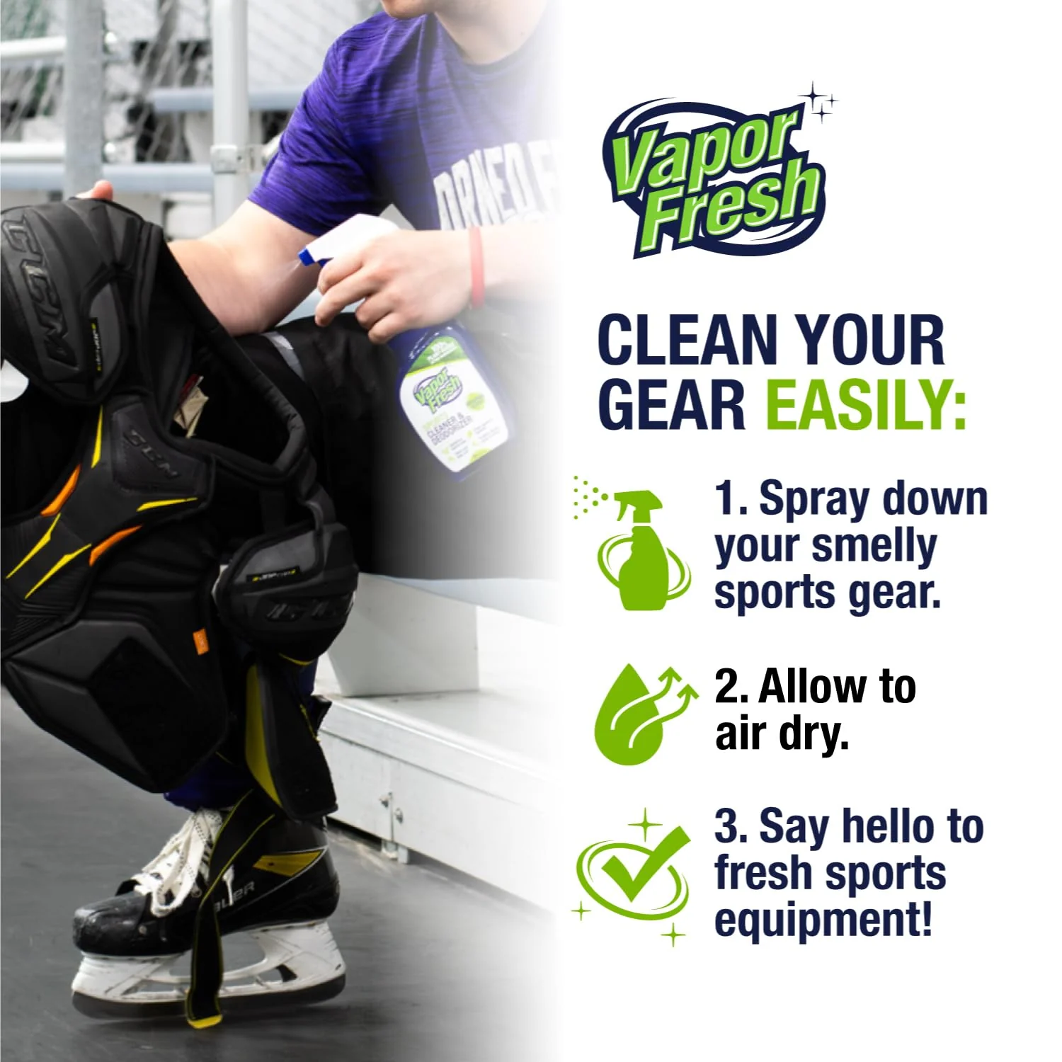 Vapor Fresh Sports Cleaner and Deodorizer - For Boxing Gloves, Sports Pads, Helmets, Gym Bags, Gym Equipment and More - Naturally Powered By Plants, 16 Fl Oz (12-Pack) - Image 7