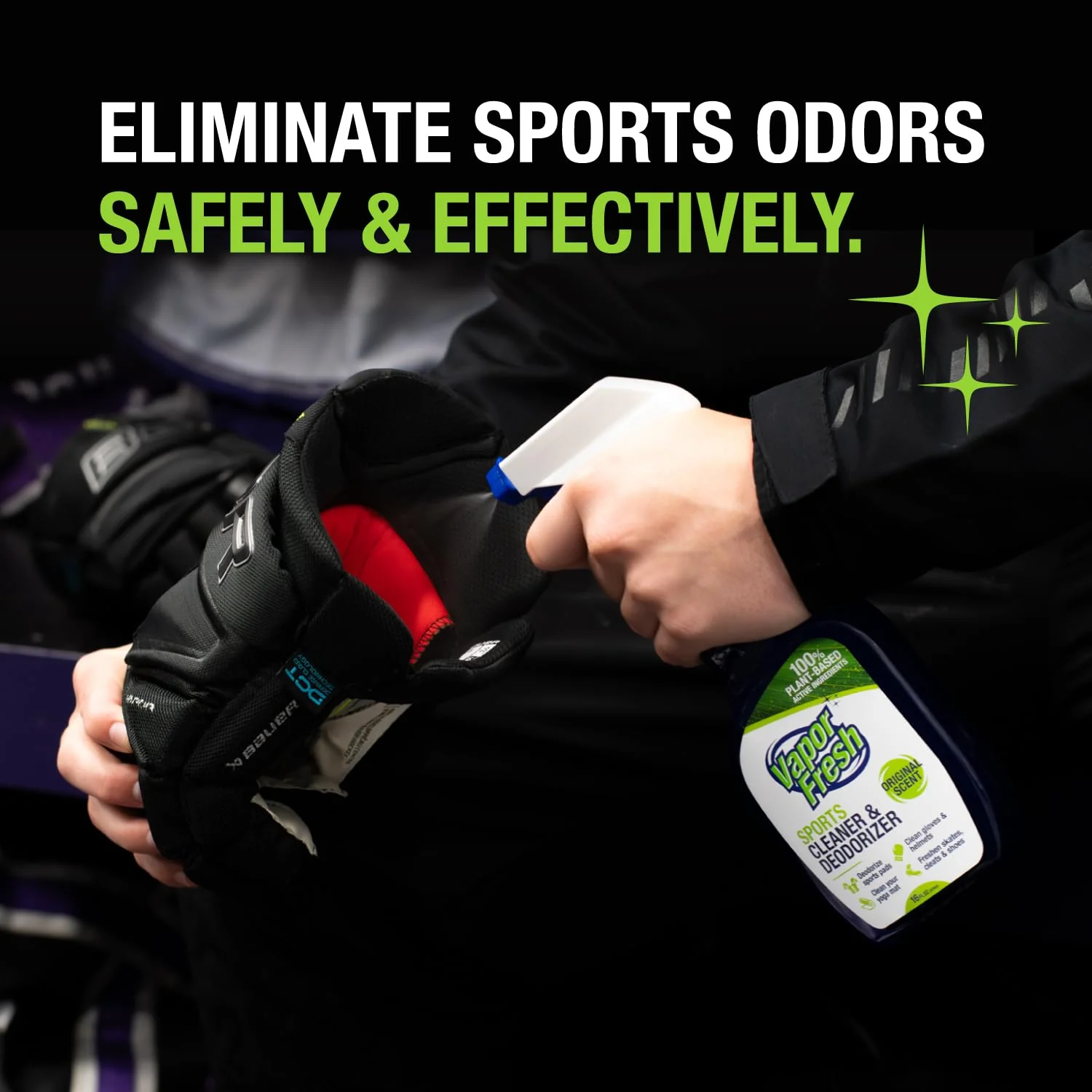 Vapor Fresh Sports Cleaner and Deodorizer - For Boxing Gloves, Sports Pads, Helmets, Gym Bags, Gym Equipment and More - Naturally Powered By Plants, 16 Fl Oz (12-Pack) - Image 8