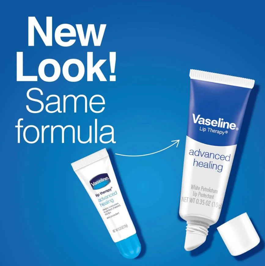 Vaseline Lip Therapy Petroleum Jelly, Advanced Formula 0.35 oz (12 pack) - Image 6
