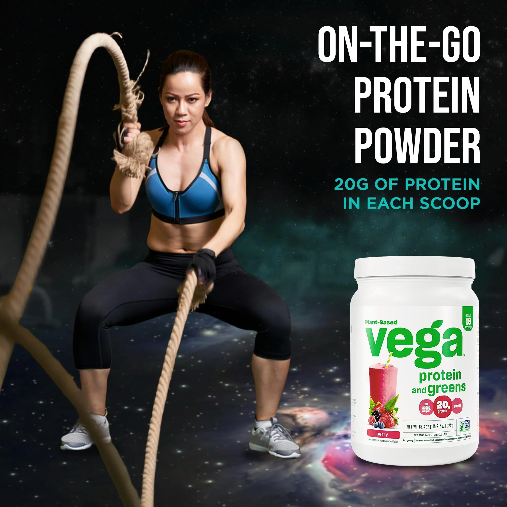 Vega Protein and Greens Protein Powder, Coconut Almond - 20g Plant Based Protein Plus Veggies, Vegan, Non GMO, Pea Protein for Women and Men, 1.1 lbs (Packaging May Vary) - Image 7