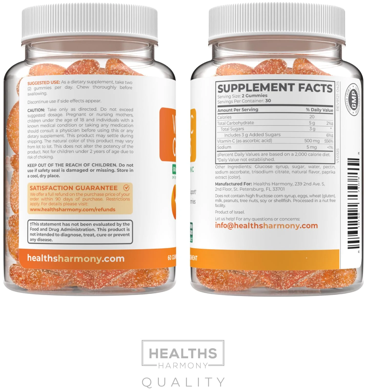 Vegan Vitamin C Gummies for Adults - Immune Support Gummies with Chewable Vitamin C 500mg per Serving for Daily and Seasonal Wellness - High Potency Non-GMO Formula - Orange Flavor (1 Month Supply) - Image 3