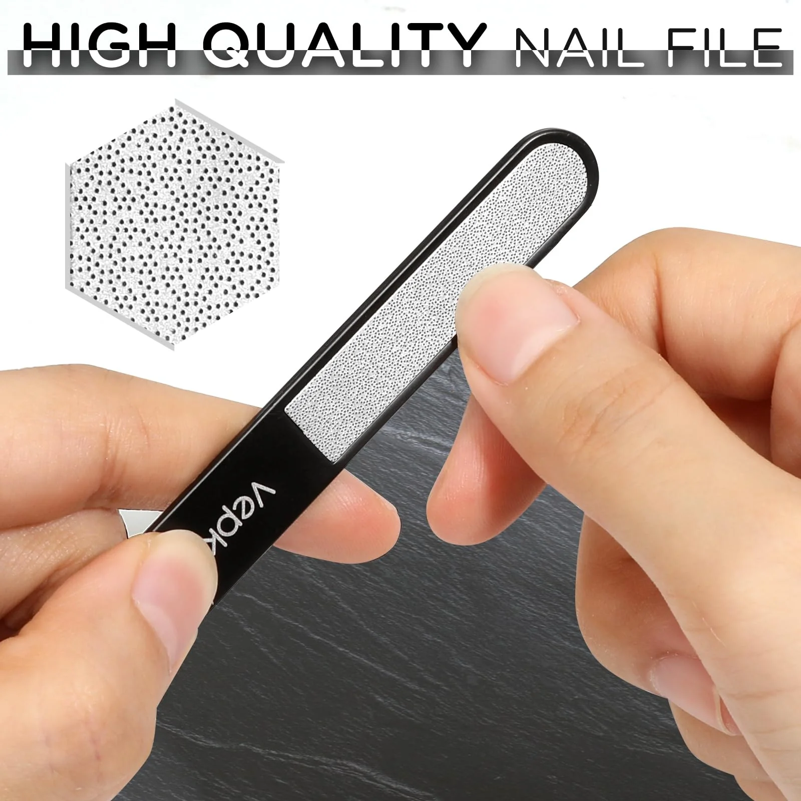 Vepkuso Nail Clippers for Seniors, Wide Jaw Fingernail Clippers and Angled Head Toenail Clippers for Thick Nail, Professional German Nail Clippers for Men, Women&Pregnant,Black