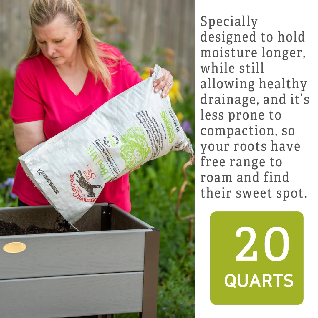 Vermont Compost Company Raised Bed Mix | High-Nutrient Compost-Based Potting Soil for Plants & Vegetables Organic Gardening - 20 Quarts | Gardener's Supply Co Exclusive - Image 7