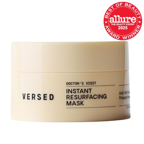 Versed Doctor's Visit Skin Resurfacing Face Mask - Glycolic Acid + Lactic Acid Face Exfoliant for Dark Spots & Skin Texture - AHA BHA Enzyme Mask to Brighten, Smooth Rejuvenate (1.7 fl oz / 50 ml) - Image 8