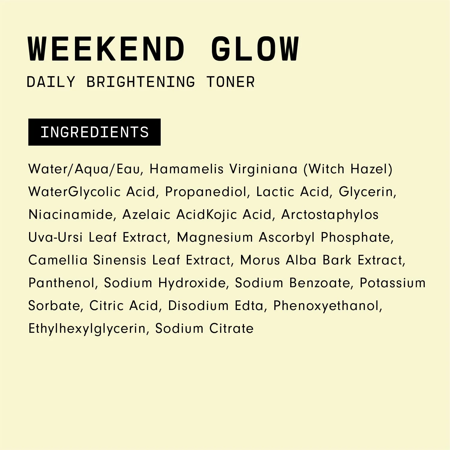 Versed Weekend Glow Daily Brightening AHA Liquid – Gentle Exfoliating Toner with Vitamin C and Botanicals – Helps Visibly Improve Skin Clarity and Tone (V1 Weekend Glow - 4 Fl Oz (Pack of 1)) - Image 2