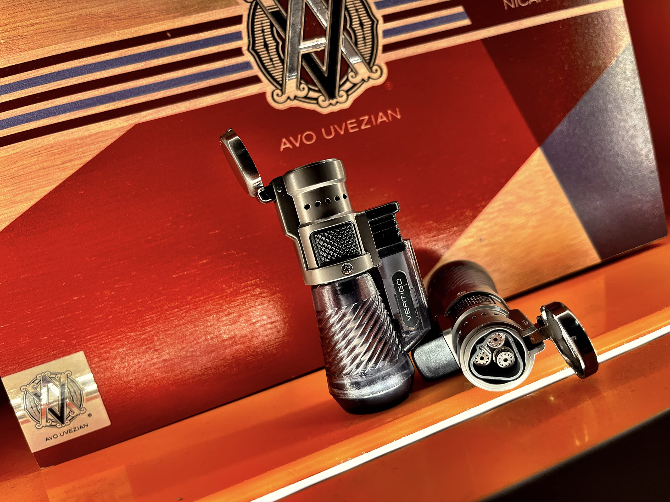 Vertigo by Lotus Cyclone Triple Torch Cigar Lighter Charcoal 3 Pack (Does Not Include Butane) - Image 2