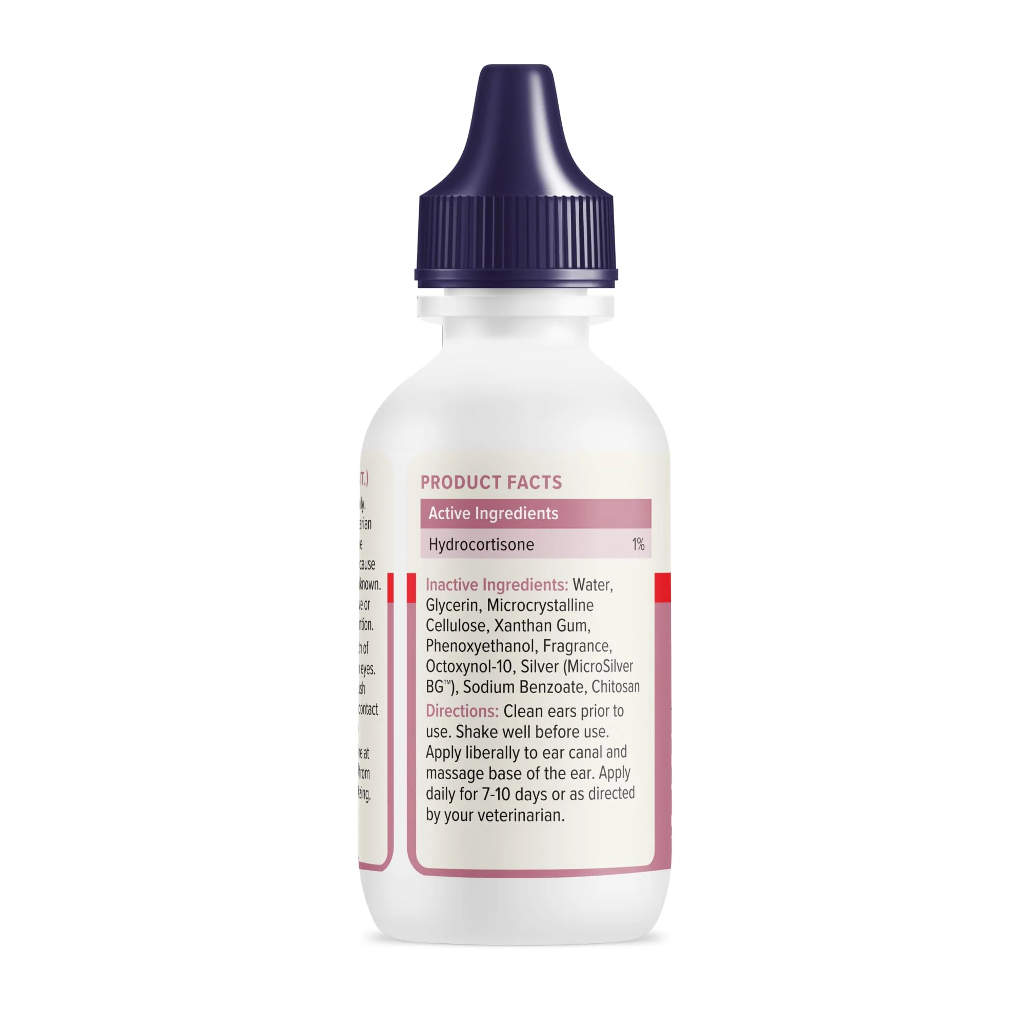 Vetnique Oticbliss Cat & Dog Ear Infection Treatment | Dog Ear Allergy Relief Drops, MicroSilver Yeast Infection Treatment for Dogs, Hydrocortisone for Itching, Redness Swelling (Ear Infection Drops) - Image 3