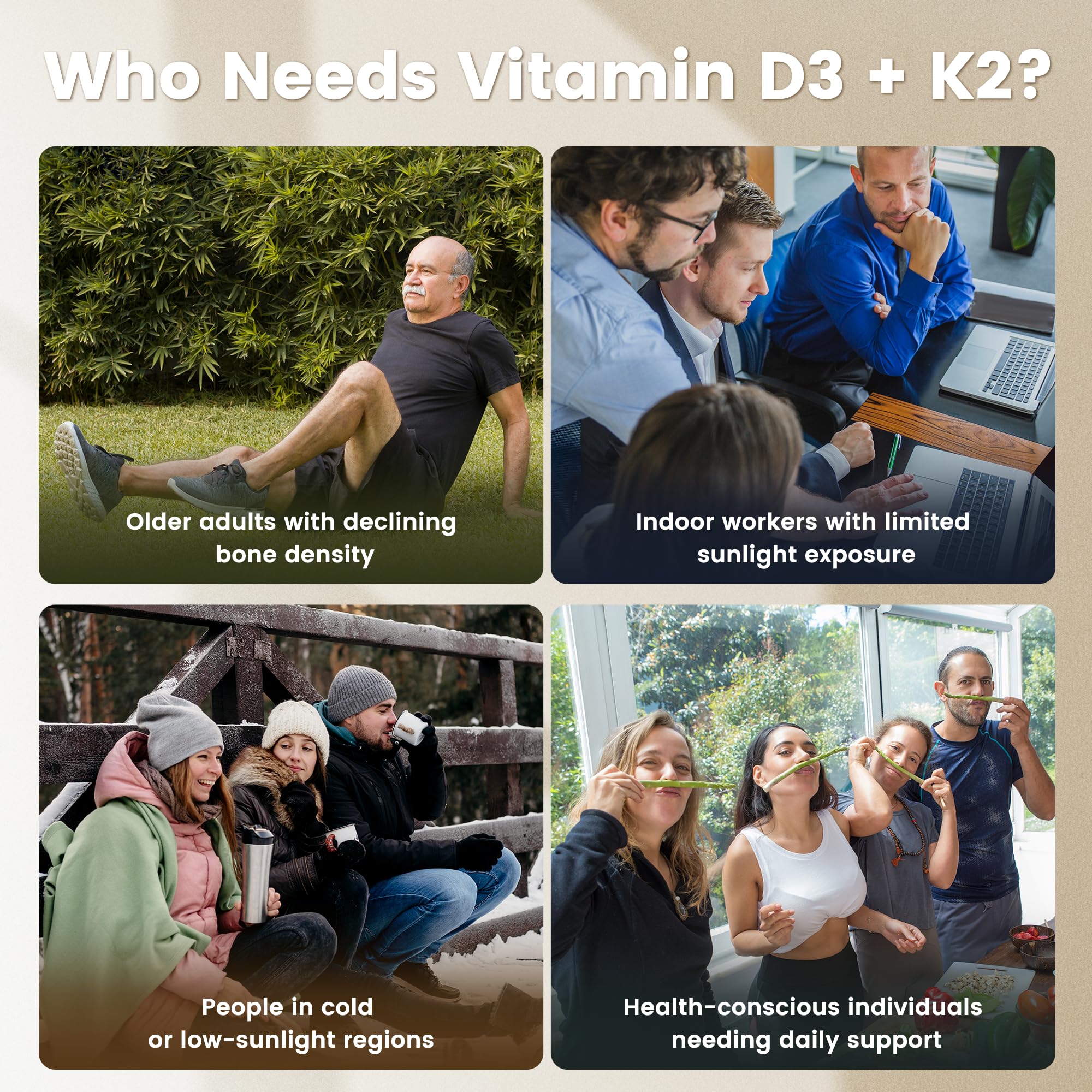 VEV Corefeel Vitamin D3 K2, 5000 IU D3 100mcg K2 (MK 7), 300 Softgels, 2-in-1 Vitamin D & K Supplement with Coconut Oil, Supports Calcium Absorption and Bone Health, Easy to Swallow - Image 5