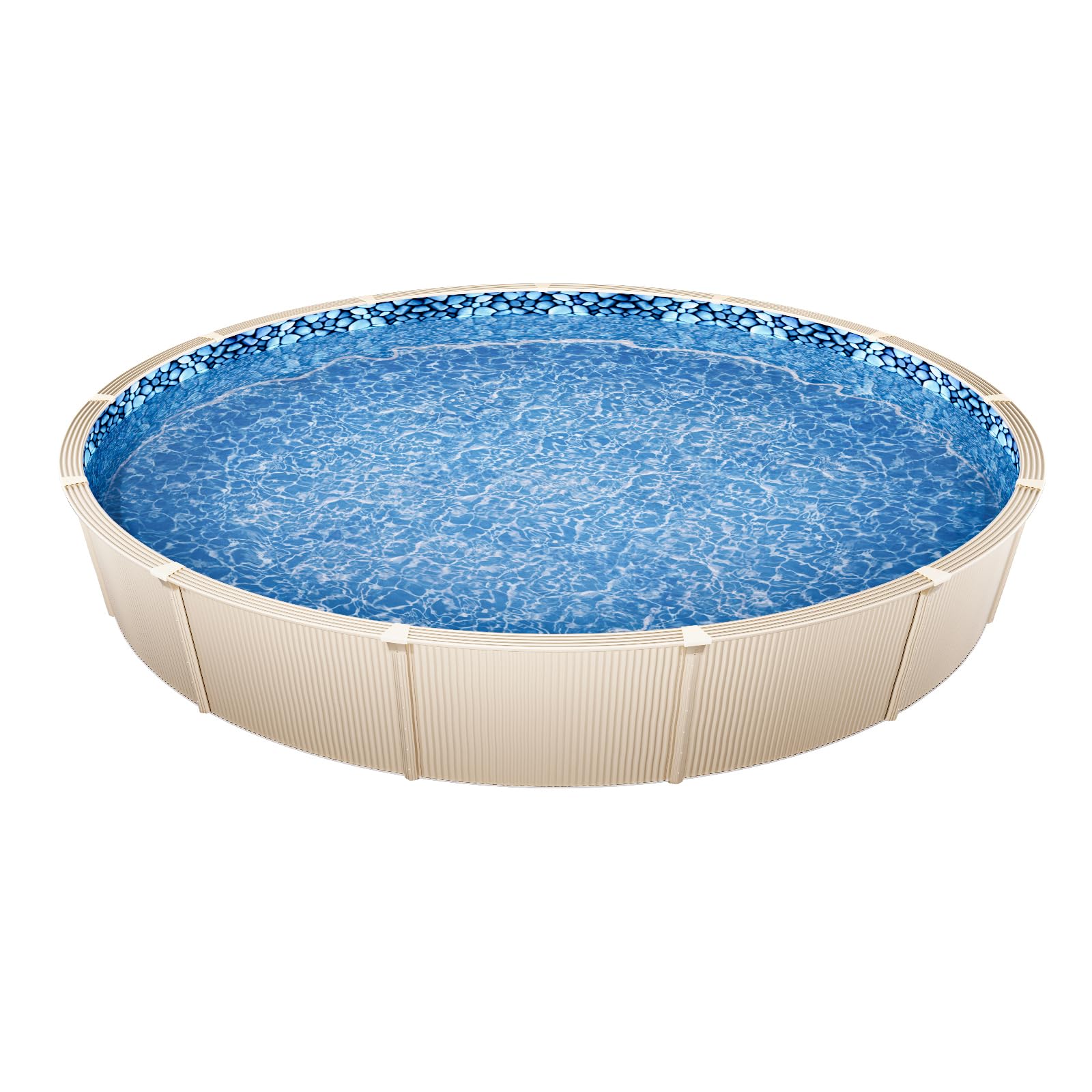 VEVOR 8-ft Round Above Ground Pool Liner, Overlap Pool Liners, Standard Gauge Vinyl, 48-to-54inch Wall Height, Designed for Steel Sided Above-Ground Swimming Pools - Image 2