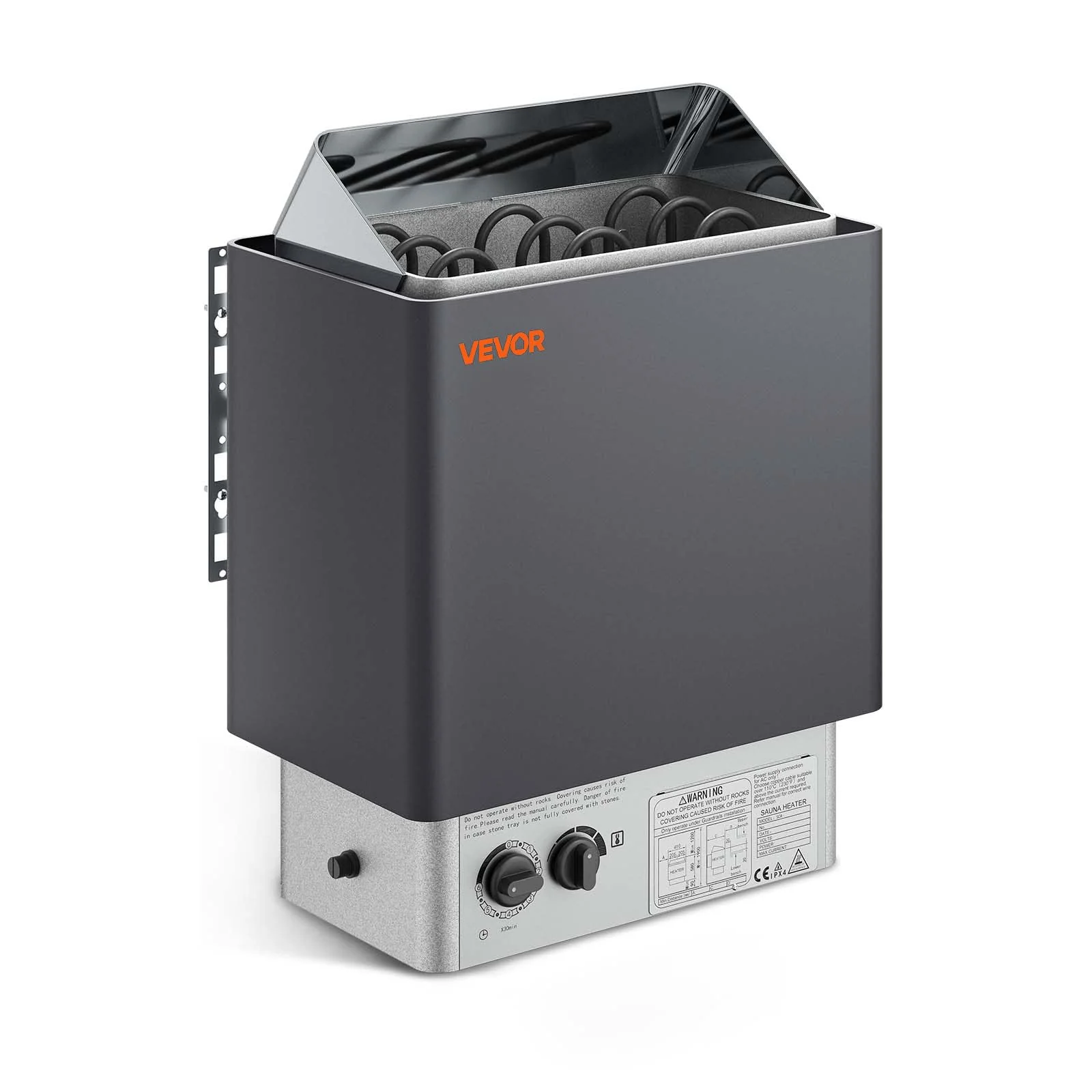 VEVOR Sauna Heater,220V Electric Sauna Stove, Steam Bath Sauna Heater 3h Timer and Adjustable Temp for Max. 176-318 Cubic Feet, (4.5KW) FCC Certification