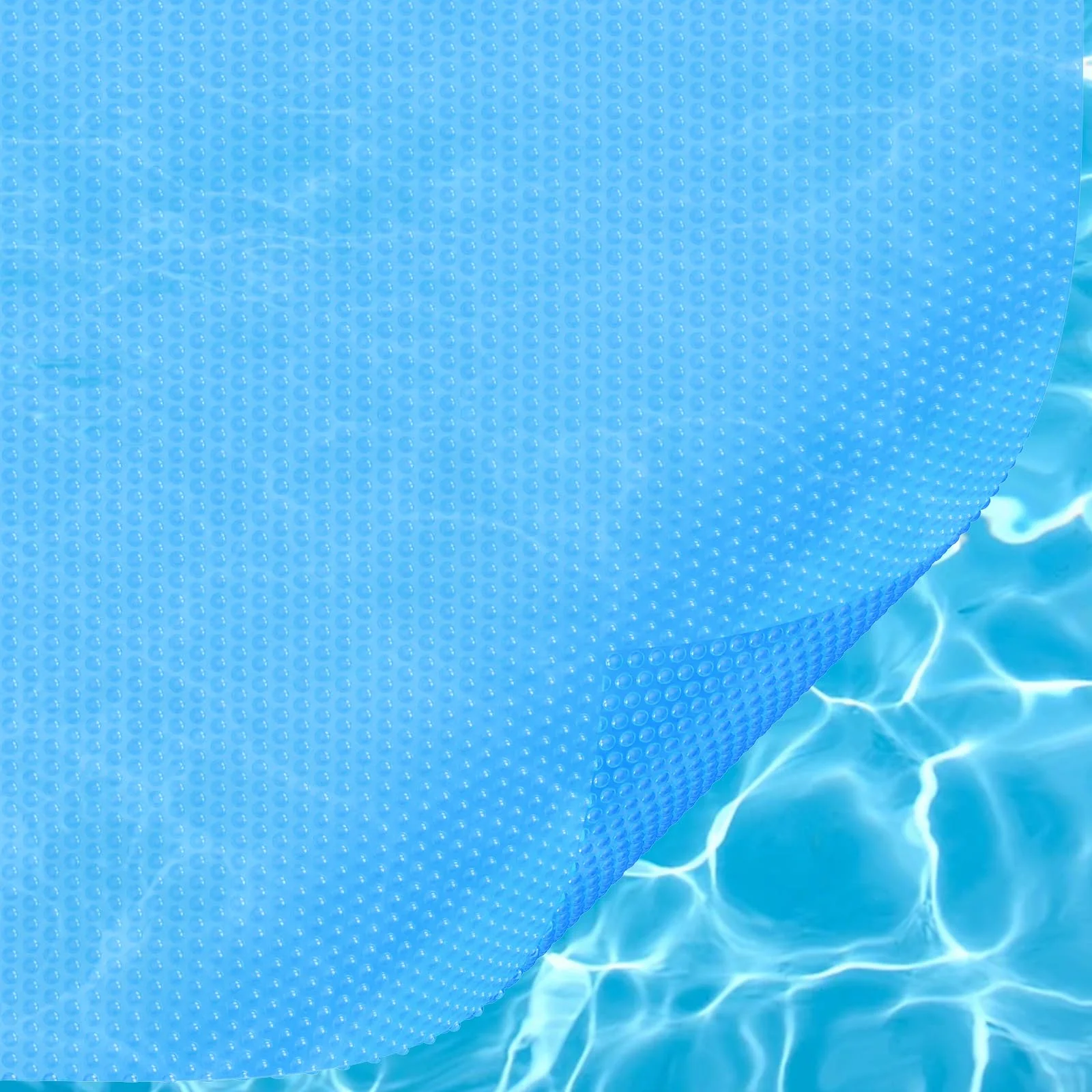 VEVOR Solar Pool Cover, 24 x 12 ft Rectangle Solar Cover 12 mil for Pools, Inground Above Ground Swimming Pool Solar Blanket with Bubble, Heat Retaining Solar Covers Blue - Image 3
