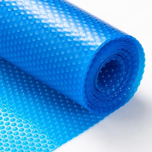 VEVOR Solar Pool Cover, 28 x 14 ft Rectangle Solar Cover 16 mil for Pools, Inground Above Ground Swimming Pool Solar Blanket with Bubble, Heat Retaining Solar Covers Blue - Image 2