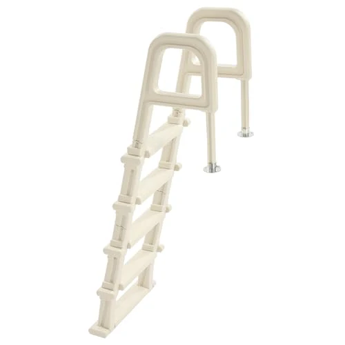VEVOR Swimming Pool Ladder, 75°Inclined 5-Step Double Handrails Stair, Non-Slip Heavy Duty Steps, Load Capacity 300 lb, for 48-54 in Inground & Above-Ground Pools of Any Deck Surface Indoor & Outdoor - Image 2