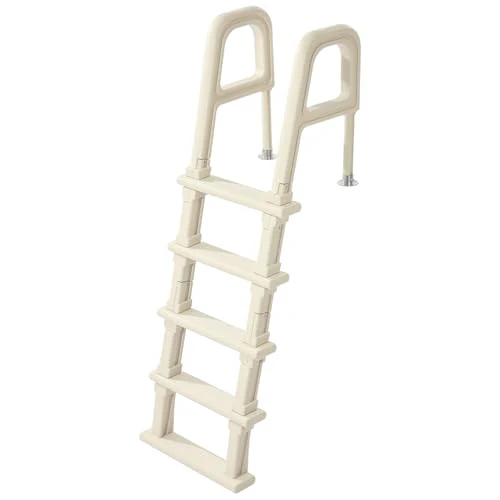 VEVOR Swimming Pool Ladder, 75°Inclined 5-Step Double Handrails Stair, Non-Slip Heavy Duty Steps, Load Capacity 300 lb, for 48-54 in Inground & Above-Ground Pools of Any Deck Surface Indoor & Outdoor - Image 4