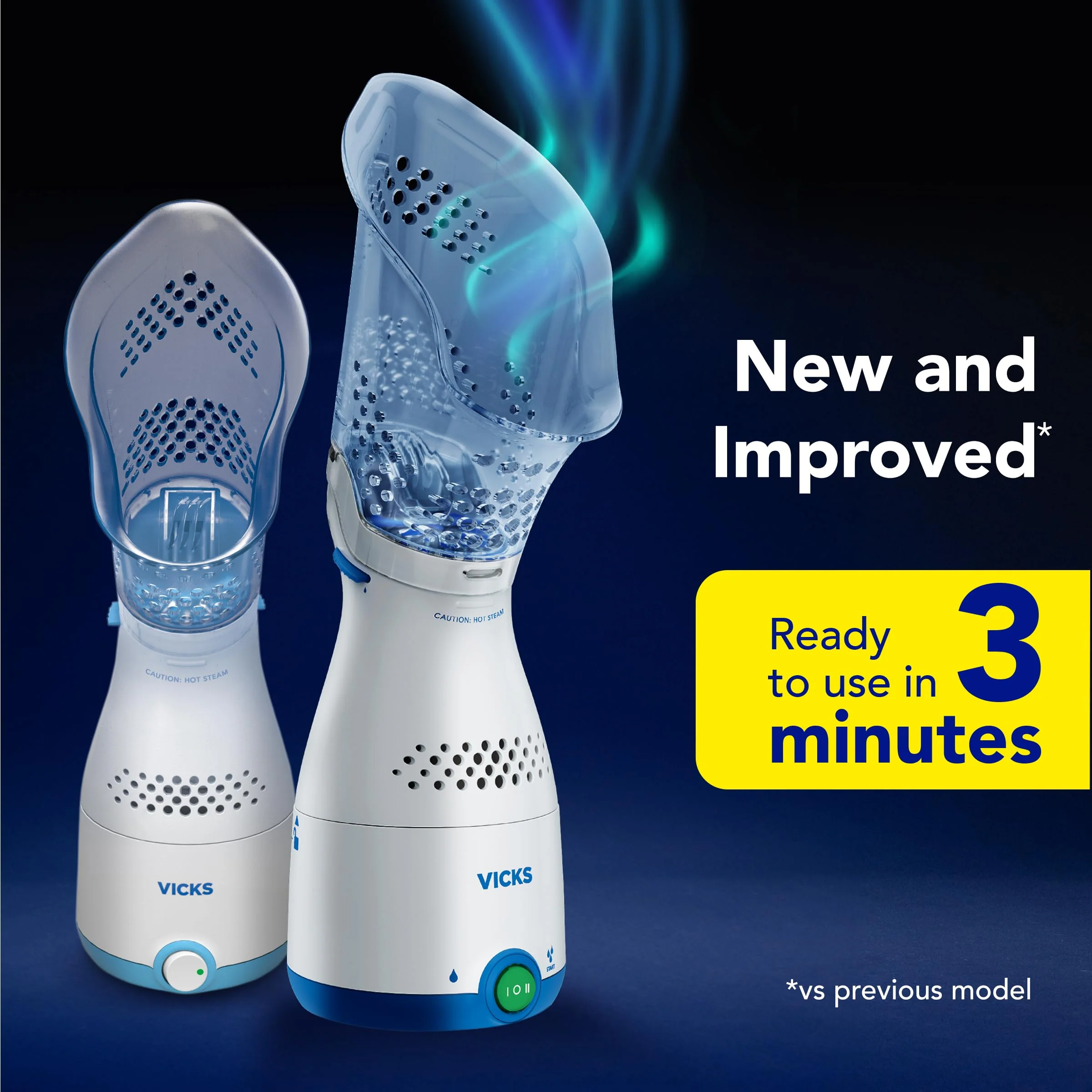 Vicks Sinus Inhaler, Plug-in Non-Medicated Steam Inhaler for Sinus Relief, Allergies, Congestion & Colds, Vocal Steamer, Soothes Nasal & Throat Passages, Works with VapoPads (1 Included) - Image 2