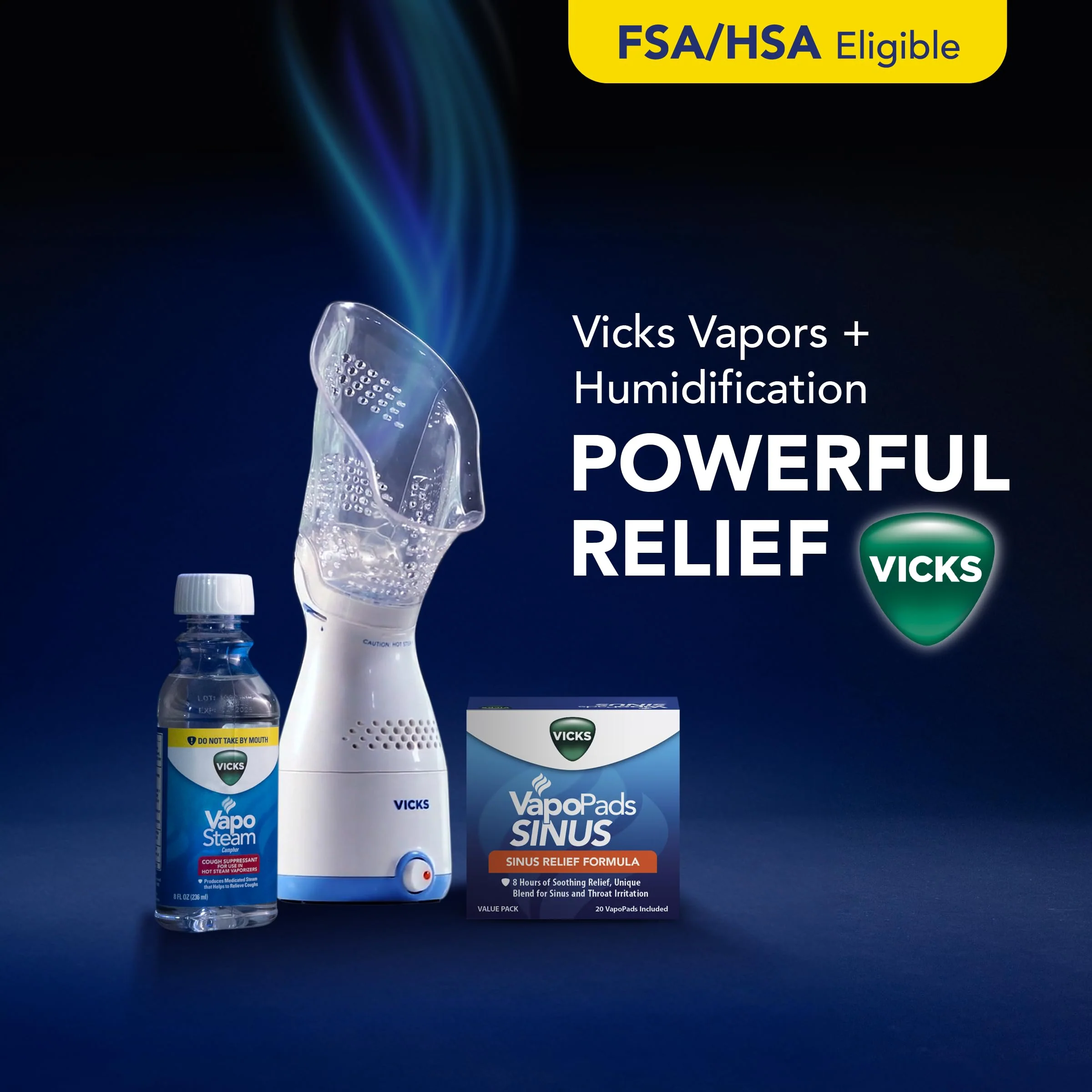 Vicks VapoPads Sinus Relief Formula - Vapor Pads Refill Humidifiers and Steam Inhalers, Scent Pads for Sinus Congestion and Throat Irritation, 40-Pack, Box Color May Vary - Image 6