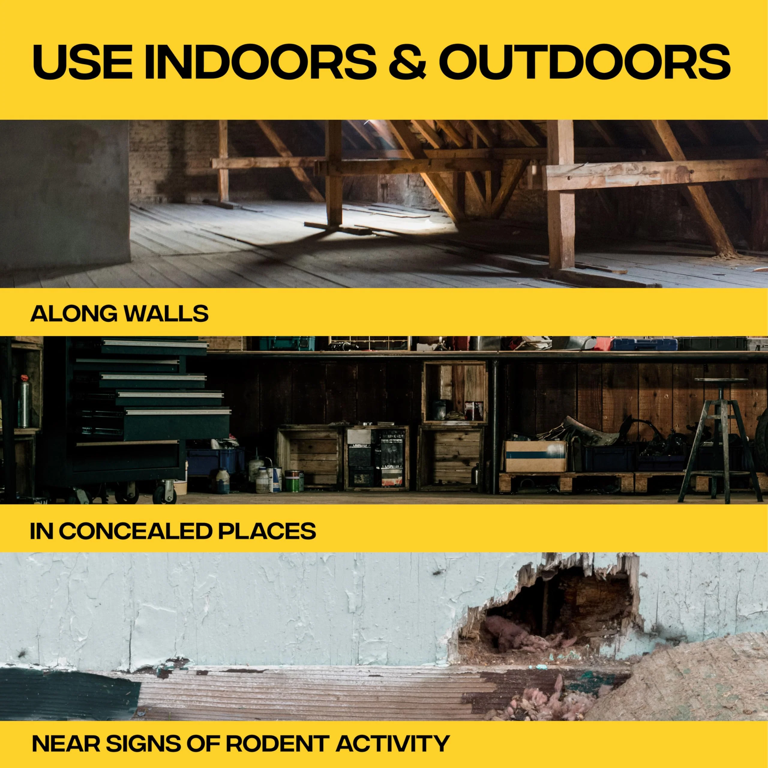 Victor Rat Poisoning for Inside & Outdoor Use - Kills Rats, Mice, Meadow Voles, Mouse Poisoning for Indoor & Outside Areas, Ready-to-Use, Yellow, M925, 4 lbs - Image 7
