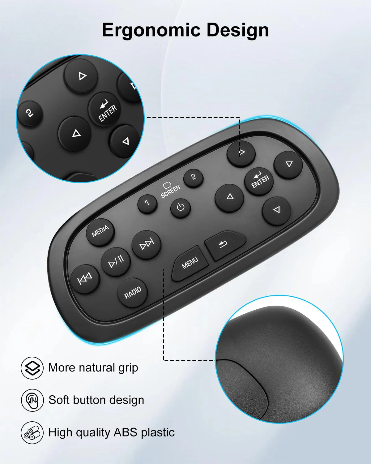 Video Remote Control Fits for GMC Yukon Sierra Chevrolet Tahoe Suburban Silverado Cadillac SRX Escalade ESV 2015-2021, DVD Player Remote Control Replace 84012998 23432163 - Image 5