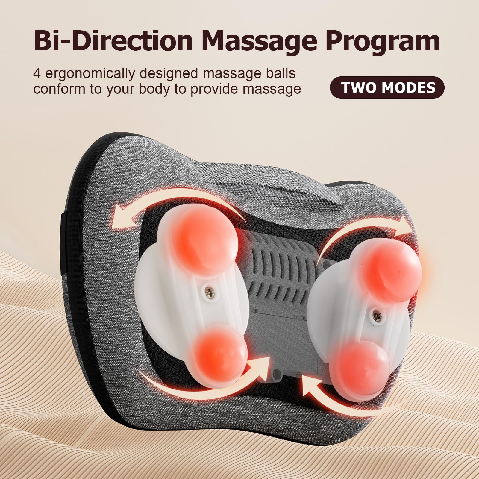 VIKTOR JURGEN Shiatsu Back Massager with Heat, Mothers Day Gifts for Mom, Dad, Women, Men, Deep Tissue Massage for Neck, Shoulder, Upper & Lower Back Pain Relief, Electric Kneading 3D Massage Pillow - Image 9