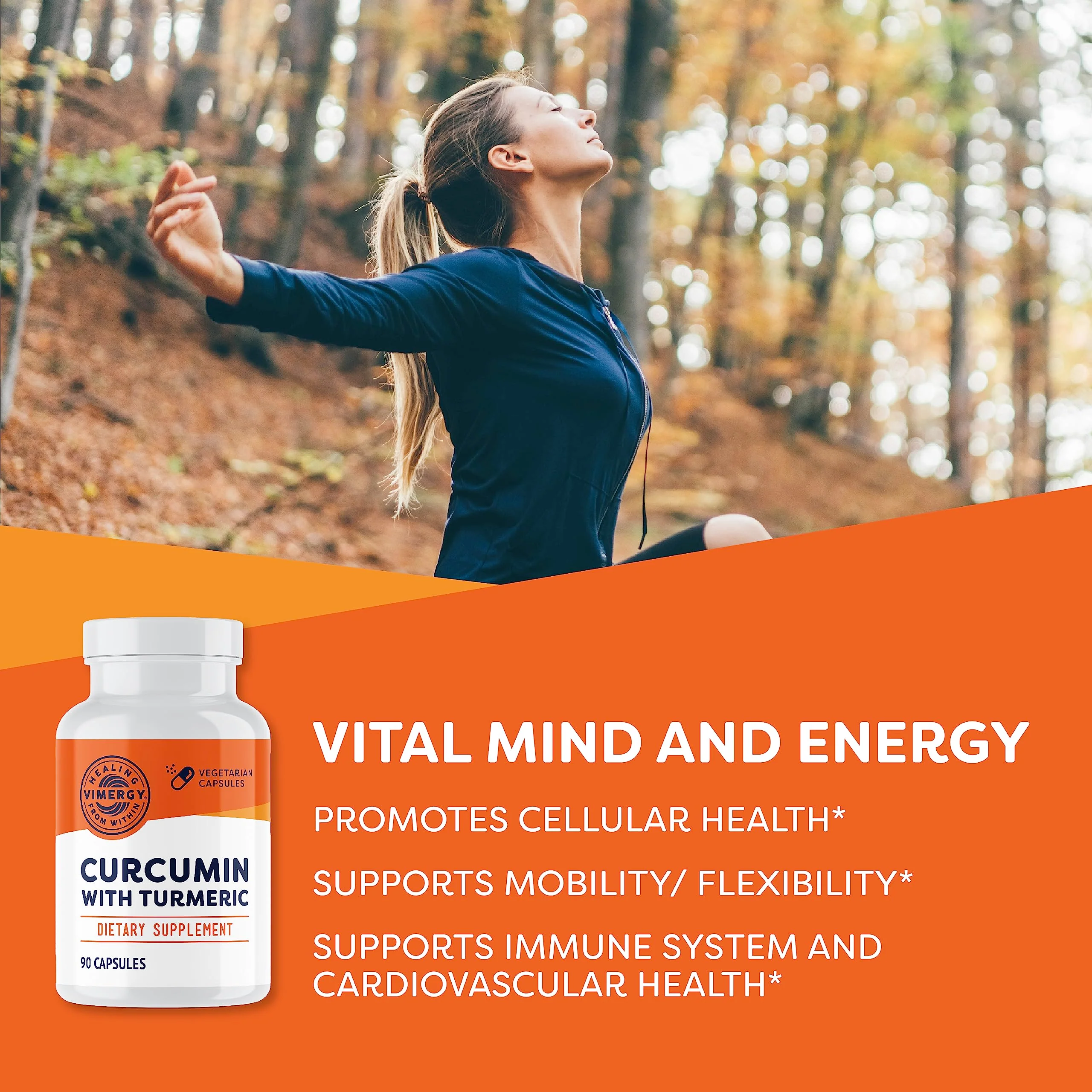 Vimergy Curcumin with Turmeric Supplement, 1000mg Curcumin Extract/Serving – Liquid Capsules - Non-GMO, Gluten-Free, Kosher, Vegan & Paleo Friendly Turmeric Curcumin Supplement - Image 6