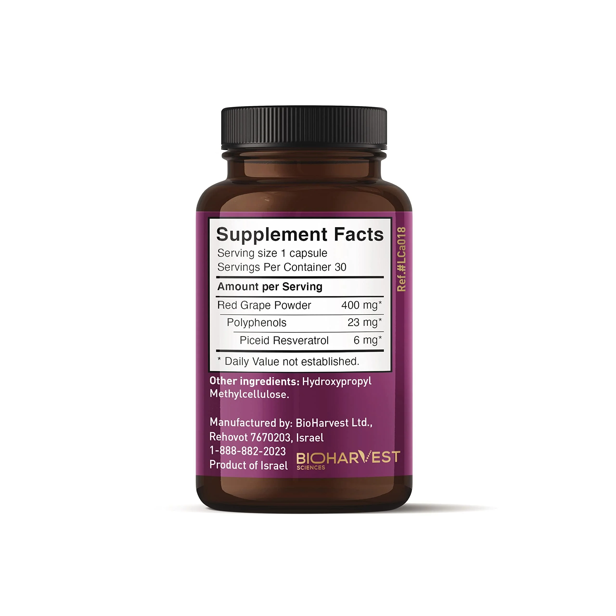 VINIA Piceid Resveratrol Supplement Capsules. Increases Blood Flow and Nitric Oxide. Blood Pressure and Heart Health Support | Antioxidant from Red Grapes | Non-GMO, 60 Count - Image 7