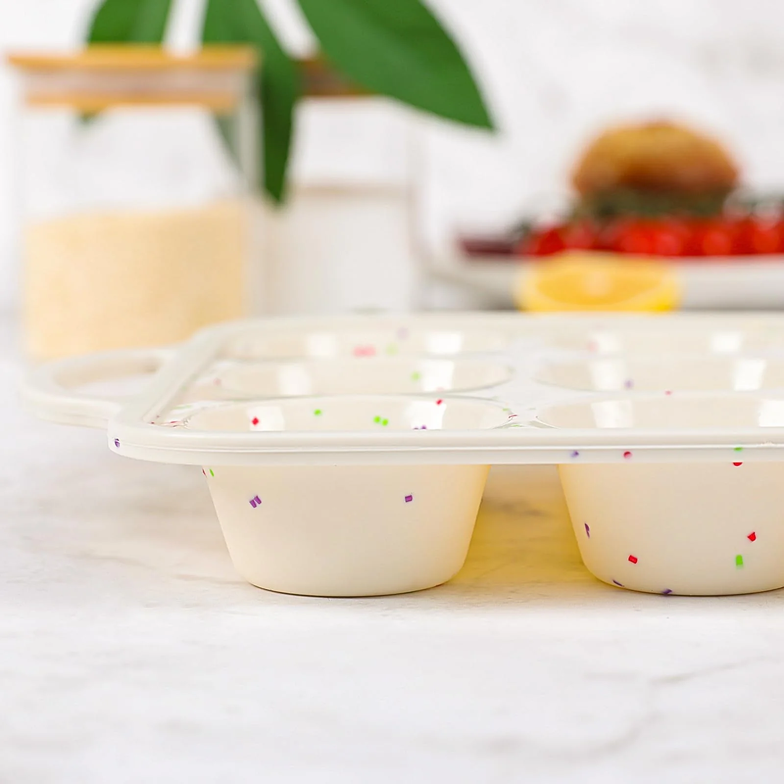 Vinino 2Pack Silicone Muffin Pan for Baking with Metal Reinforced Frame, Regular 12 Cup and Jumbo 6 Cup Nonstick Cupcake Pan Set, BPA Free Silicone Muffin Tray Molds for Oven Dishwasher Safe - Image 2