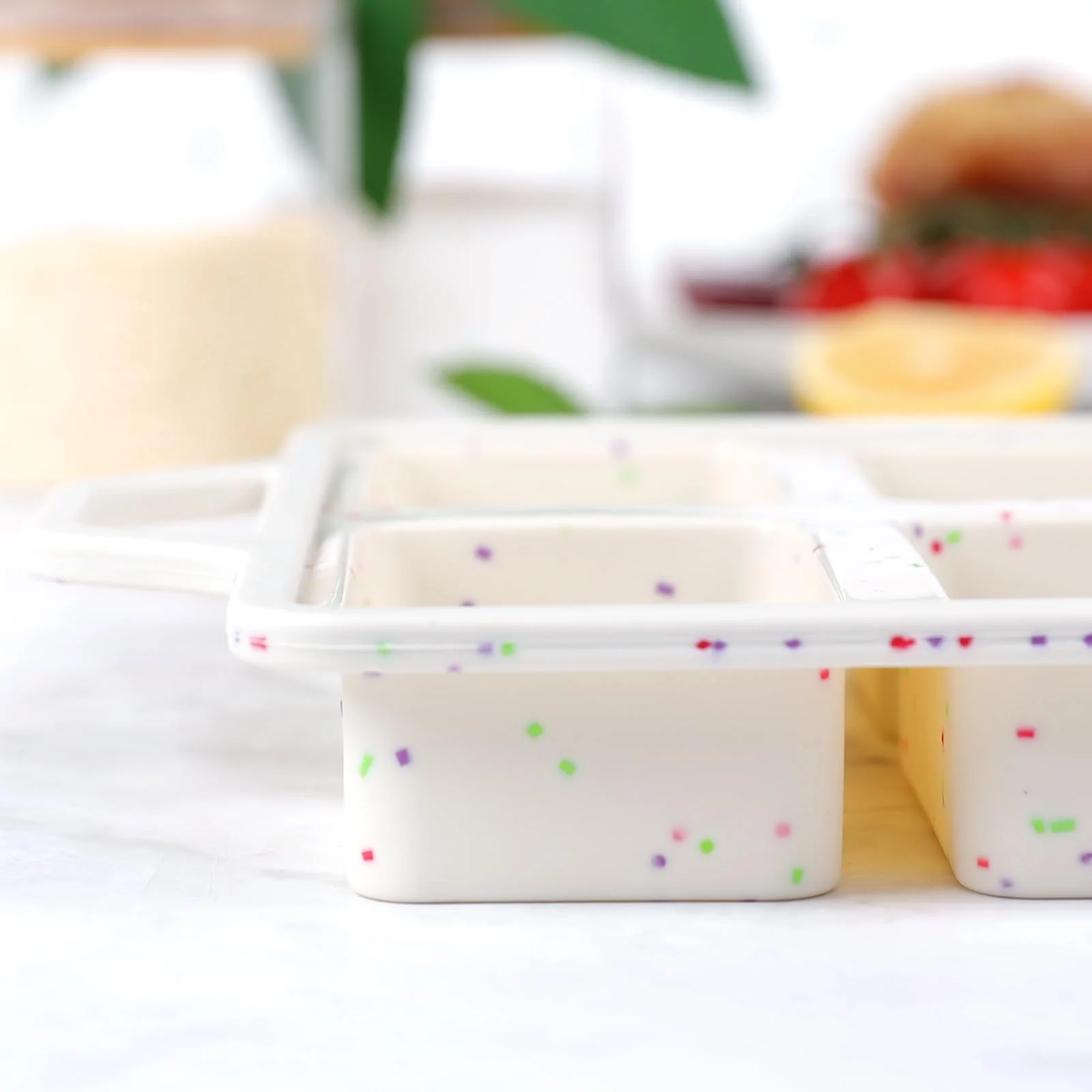 Vinino Silicone Mini Loaf Pans with Metal Reinforced Frame-2 Pack, Non-stick Silicone Bread Pan for Baking 8-Cavity, Tiny Banana Bread Set, Dishwasher Safe Brownie Pan-Cream - Image 2