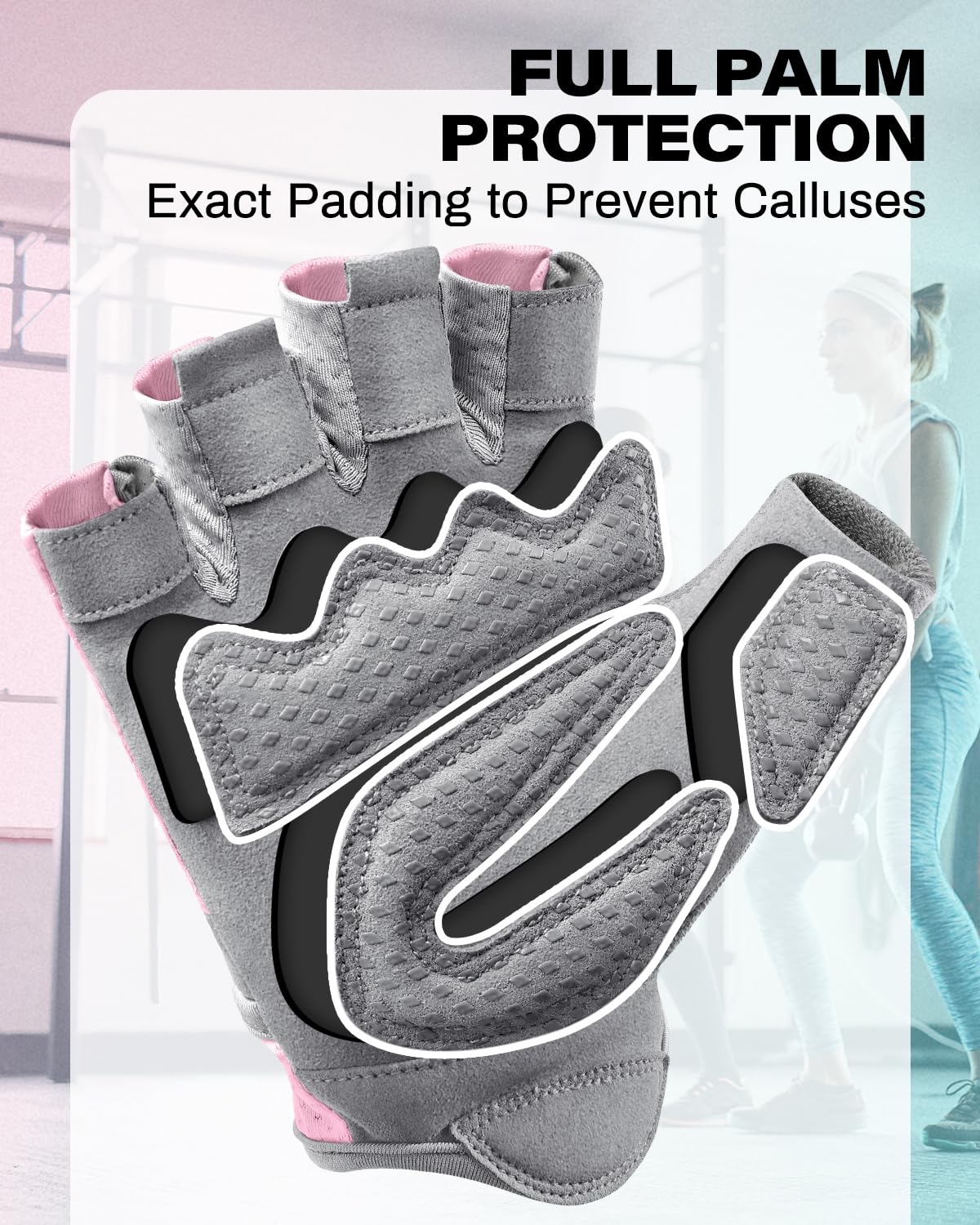 VINSGUIR Workout Gloves for Women and Men, Breathable Weight Lifting Gloves for Gym Exercise, Fitness, Training, and Cycling, with Excellent Grip and Cushion Pads - Image 8