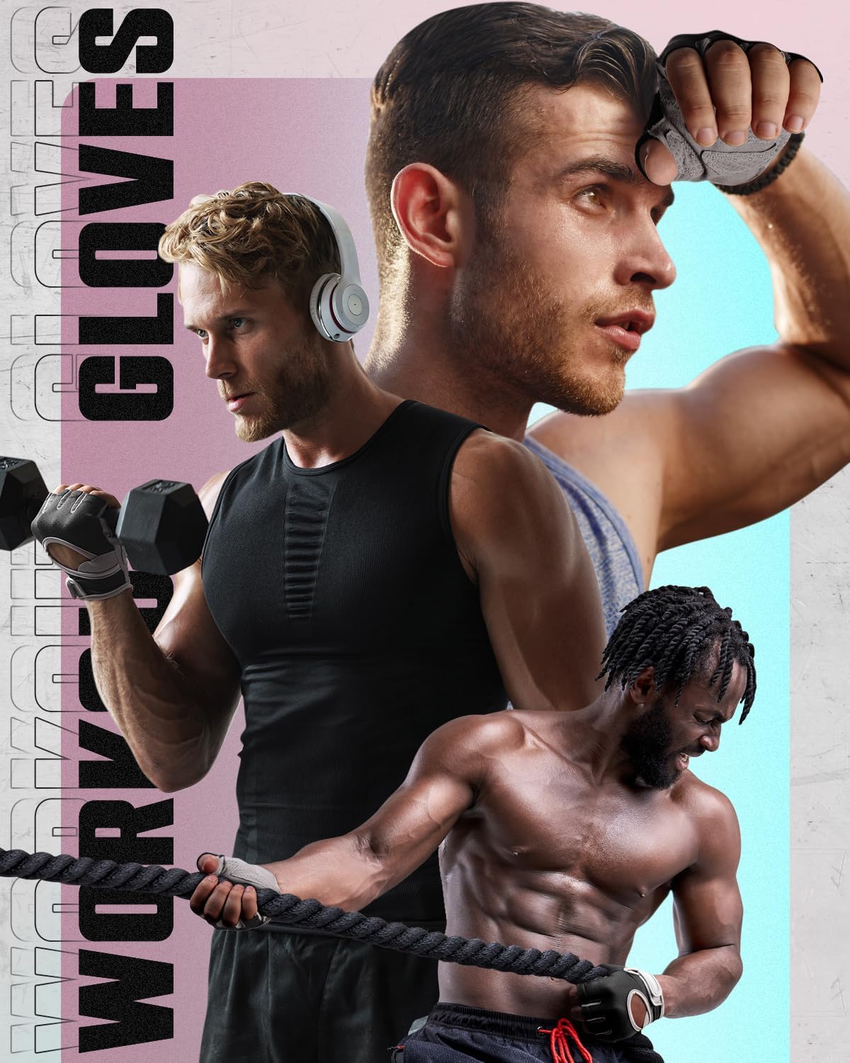 VINSGUIR Workout Gloves for Women and Men, Breathable Weight Lifting Gloves for Gym Exercise, Fitness, Training, and Cycling, with Excellent Grip and Cushion Pads - Image 2