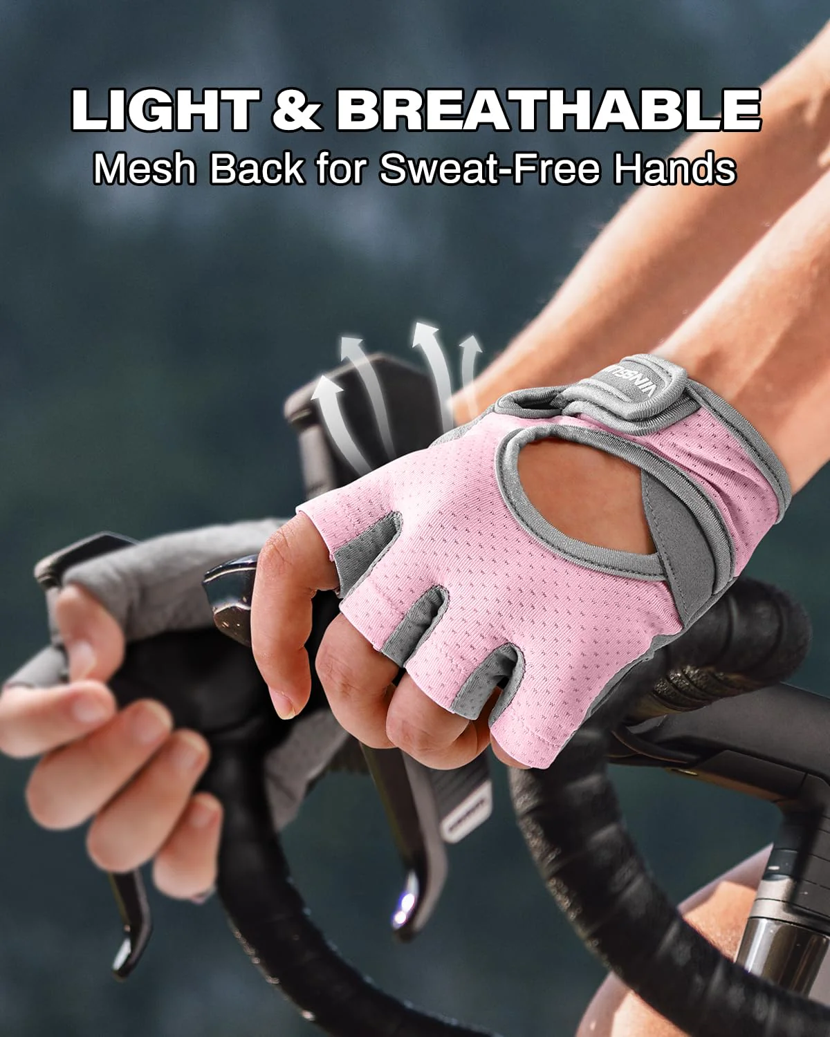VINSGUIR Workout Gloves for Women and Men, Breathable Weight Lifting Gloves for Gym Exercise, Fitness, Training, and Cycling, with Excellent Grip and Cushion Pads - Image 3