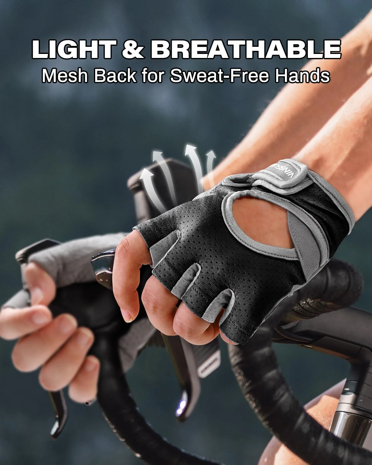 VINSGUIR Workout Gloves for Women and Men, Breathable Weight Lifting Gloves for Gym Exercise, Fitness, Training, and Cycling, with Excellent Grip and Cushion Pads - Image 5