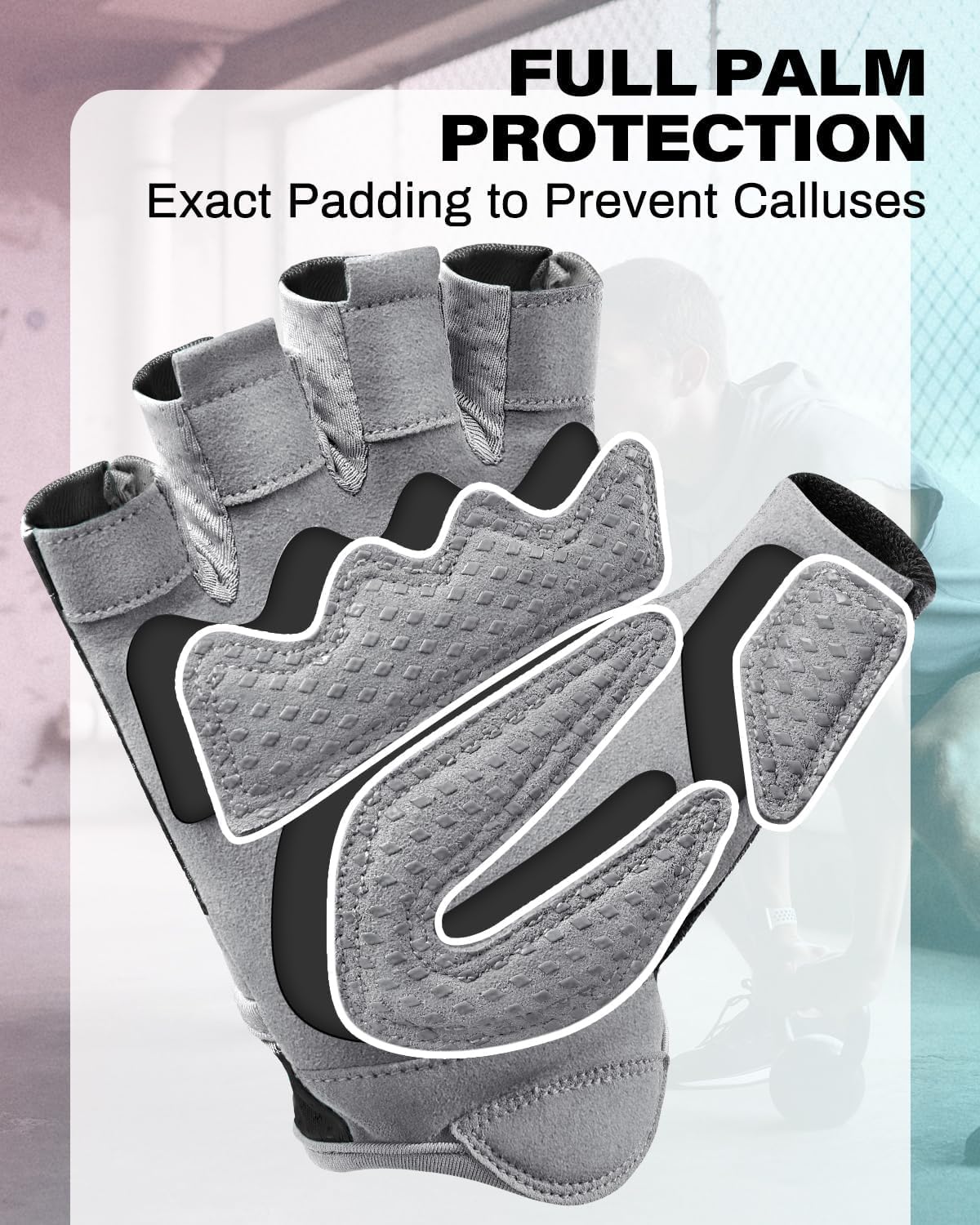 VINSGUIR Workout Gloves for Women and Men, Breathable Weight Lifting Gloves for Gym Exercise, Fitness, Training, and Cycling, with Excellent Grip and Cushion Pads - Image 7