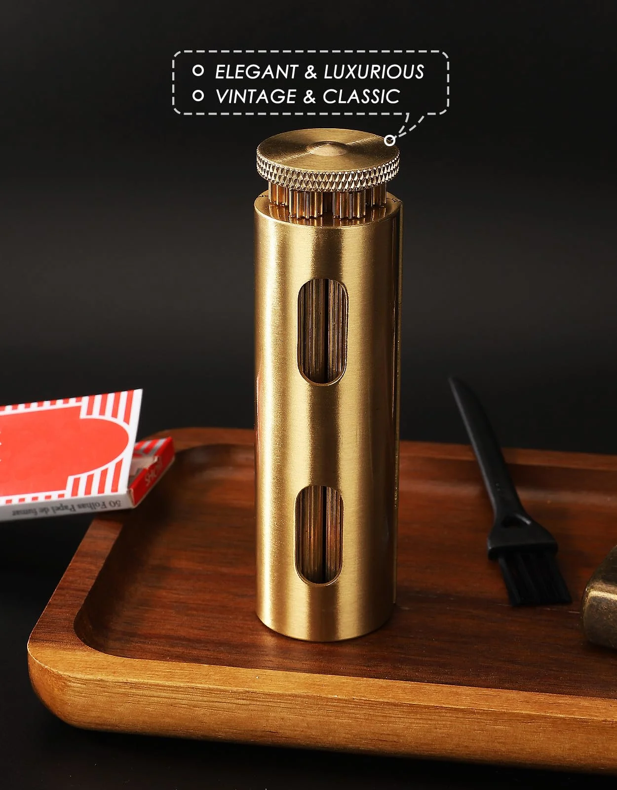 Vintage Za Roller, Za Wheel Roller, 2025 New Pure Copper Roller Machine, Solid Brass Roller, Use with 70 mm Papers, Elegant and Luxurious Roller for Men and Women - Image 7