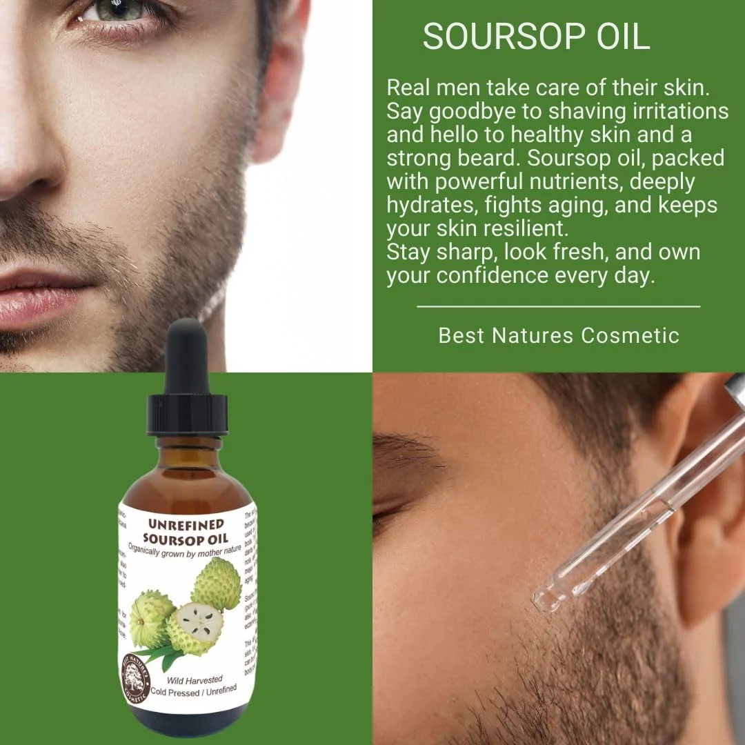 Virgin Soursop Oil (Anona Muricata, Graviola, Guanabana) – 100% Pure, Organic, Cold-Pressed, Unrefined – 2oz - 60ml – Natural Facial Oil & Moisturizer for Dry, Damaged, or Sensitive Skin - Image 2
