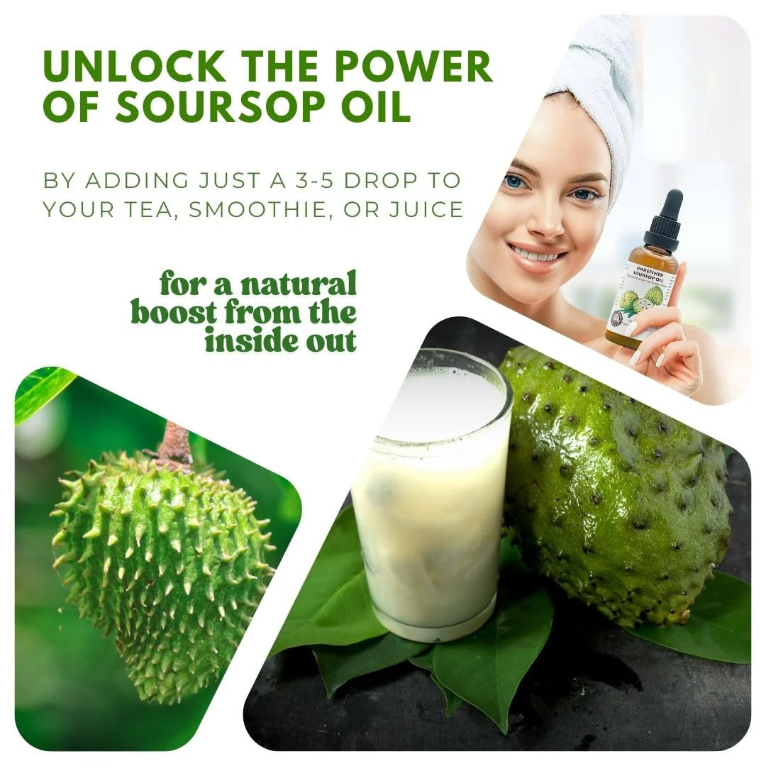 Virgin Soursop Oil (Anona Muricata, Graviola, Guanabana) – 100% Pure, Organic, Cold-Pressed, Unrefined – 2oz - 60ml – Natural Facial Oil & Moisturizer for Dry, Damaged, or Sensitive Skin - Image 5