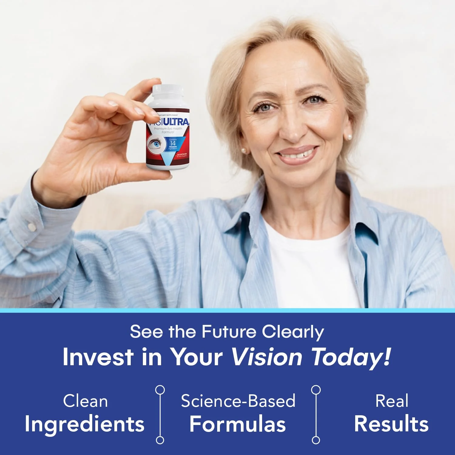 VisiUltra Eye Health Supplement – 14 Essential nutrients for Clear Vision, Blue Light Protection, and Long-Term Eye Health. Supports Clarity and Eye Wellness. 60 Capsules. (1 Pack) - Image 3