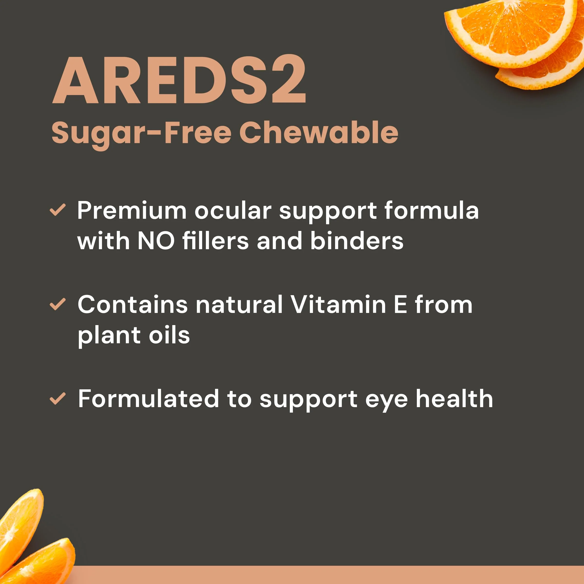 VisiVite AREDS 2 Sugar-Free Eye Vitamins - Alternative to Lutein Gummies for Eyes - Lutein for Eye Health - Premium Sugar-Free Eye Vitamins - Eye Care Supplements for Adults (Chewable Tablets) - Image 2