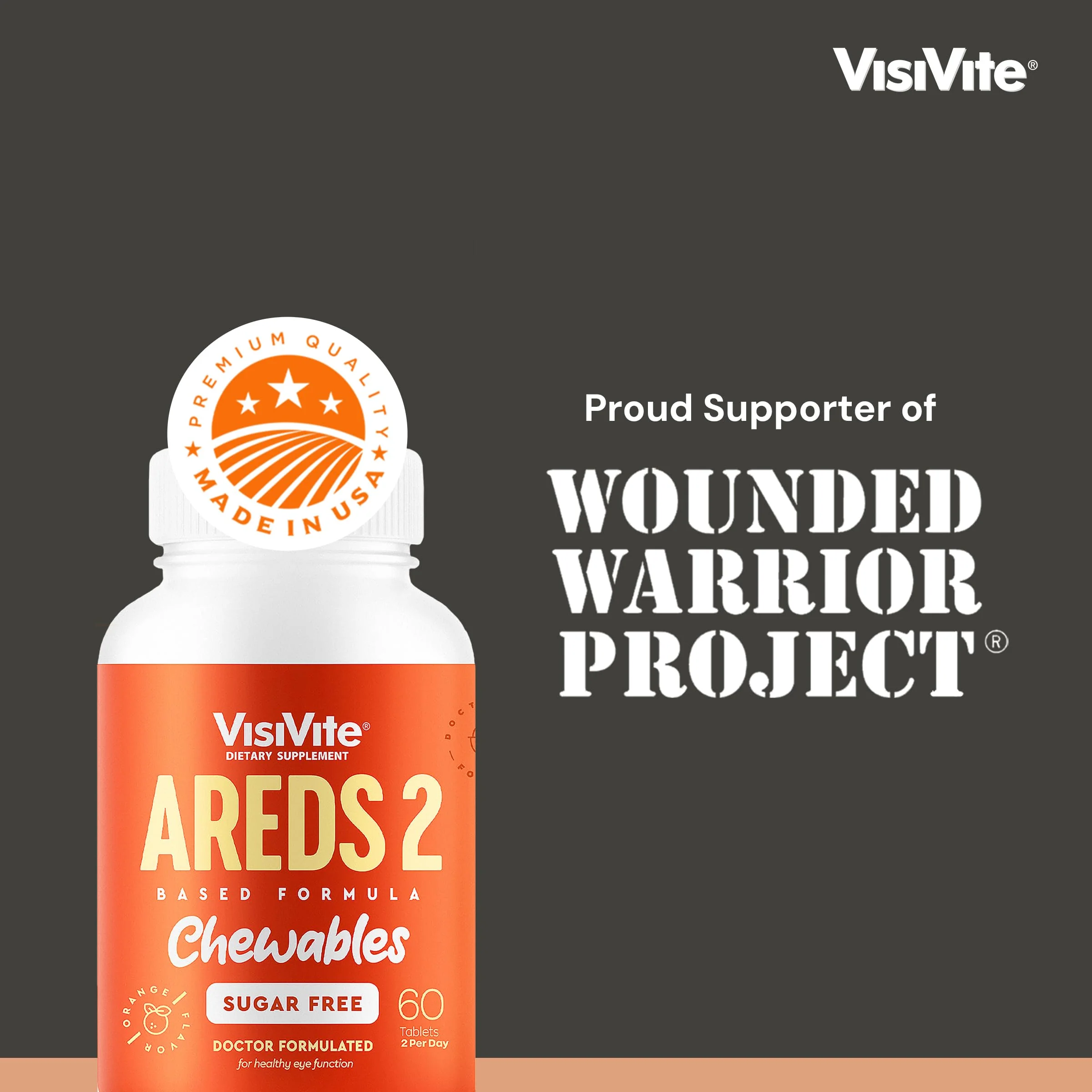 VisiVite AREDS 2 Sugar-Free Eye Vitamins - Alternative to Lutein Gummies for Eyes - Lutein for Eye Health - Premium Sugar-Free Eye Vitamins - Eye Care Supplements for Adults (Chewable Tablets) - Image 7