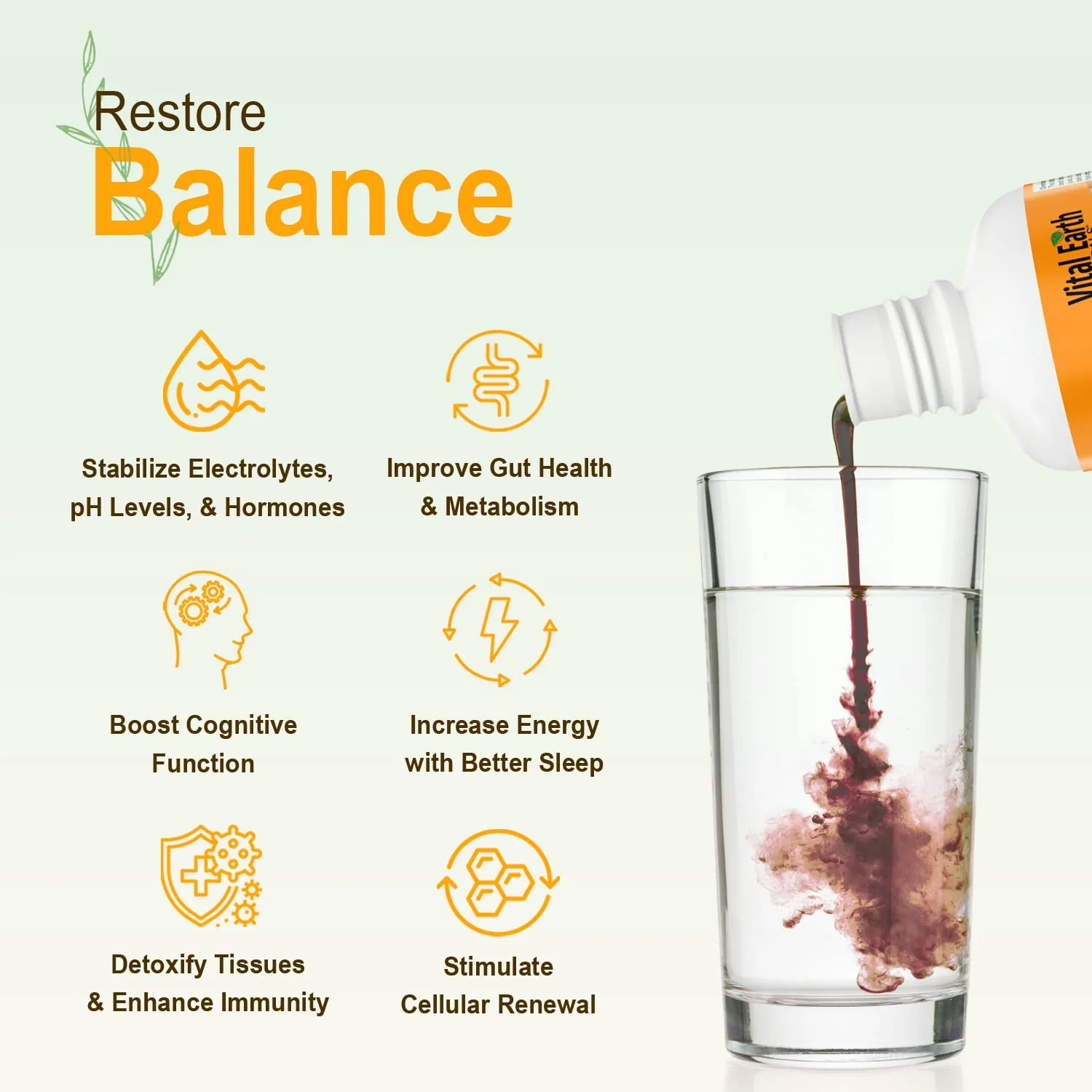 Vital Earth Minerals Fulvic Humic Mineral Blend Liquid – Fulvic Acid Supplement with 70+ Trace Minerals, Electrolytes for Recovery, Balance & Energy, 32 Oz + 1 Oz Cup - Image 5