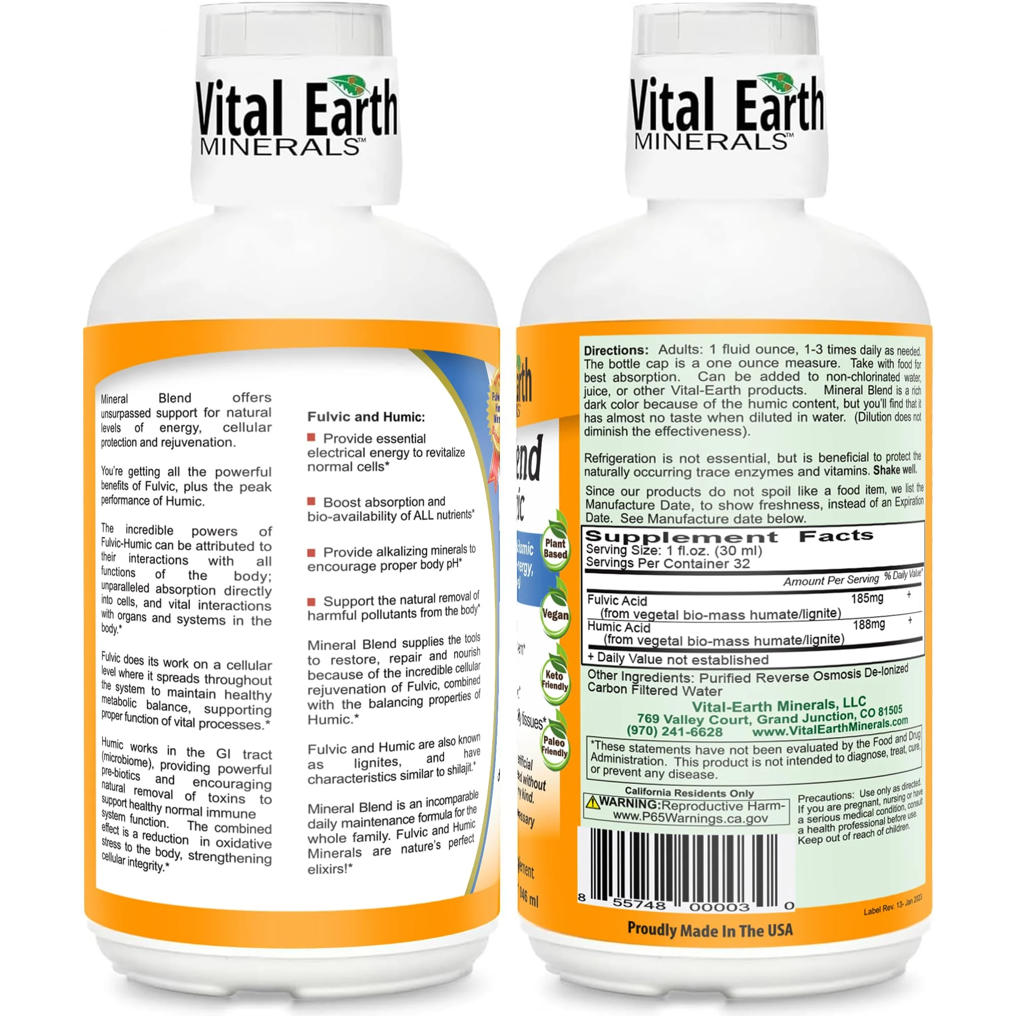 Vital Earth Minerals Fulvic Humic Mineral Blend Liquid – Fulvic Acid Supplement with 70+ Trace Minerals, Electrolytes for Recovery, Balance & Energy, 32 Oz + 1 Oz Cup - Image 9