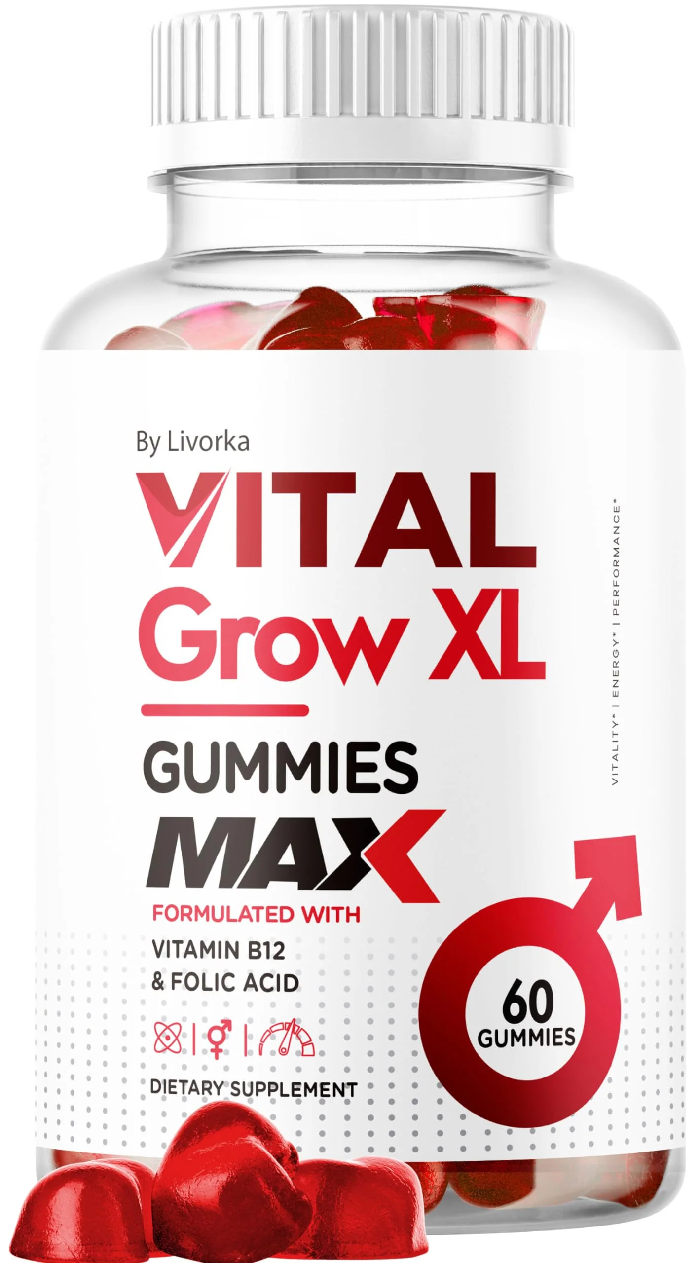 Vital Grow XL Male Gummies - Men's Performance Gummies 1050MG Vital GrowXL Blend, Vital Growth Gummy Advanced Formula, 60 Gummies for 1 Month - Image 2