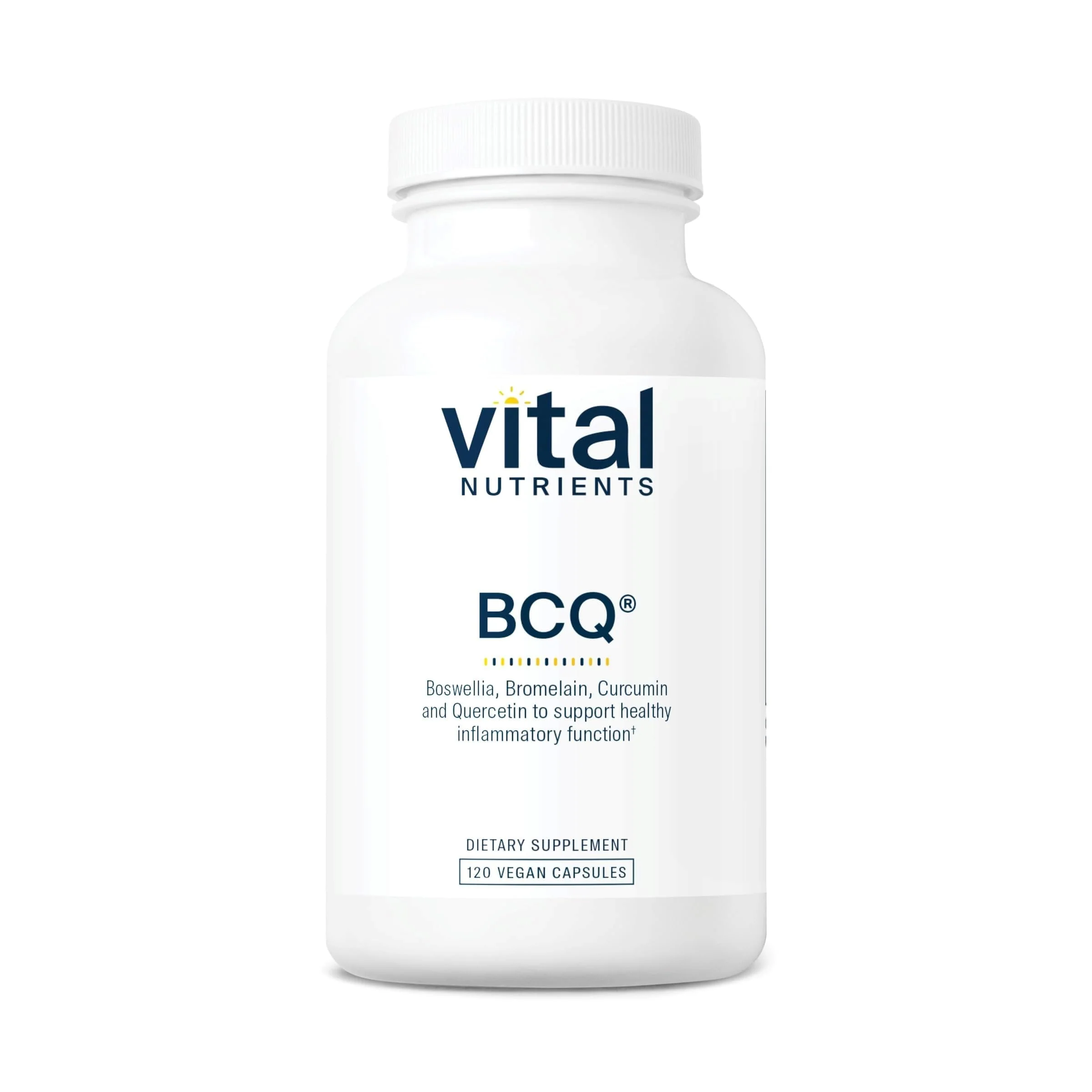 Vital Nutrients BCQ - Vegan Boswellia, Bromelain, Curcumin & Quercetin Supplement - Joint Support Supplement - Supports Sinus & Digestive Health - Gluten, Dairy, Soy Free - 120 Capsules