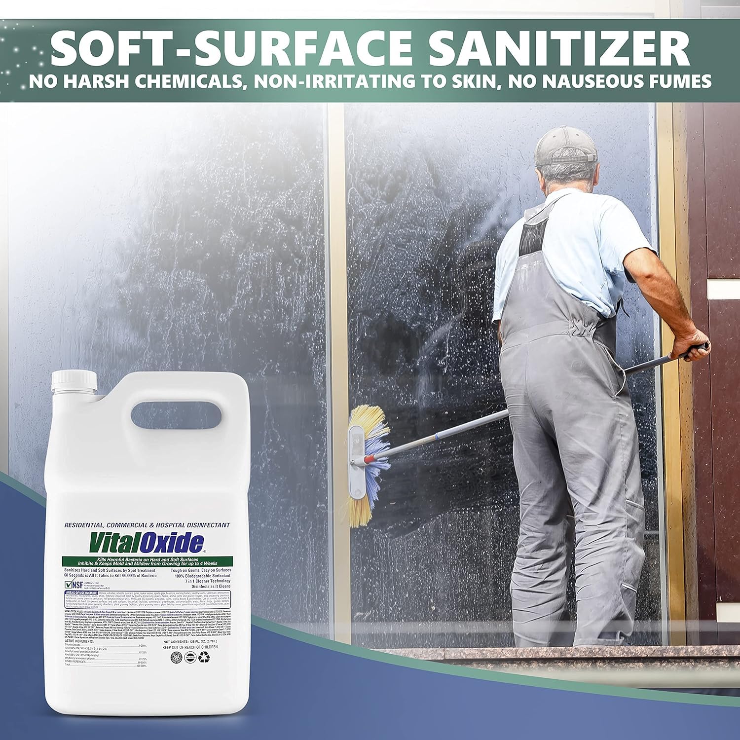 Vital Oxide Disinfectant, Deodorizer, Cleaner, Food-Contact Sanitizer, Virucide – (EPA registration #82972-1) – Kills Mold & Mildew, Eliminates Odors-1 Gallon - Image 6