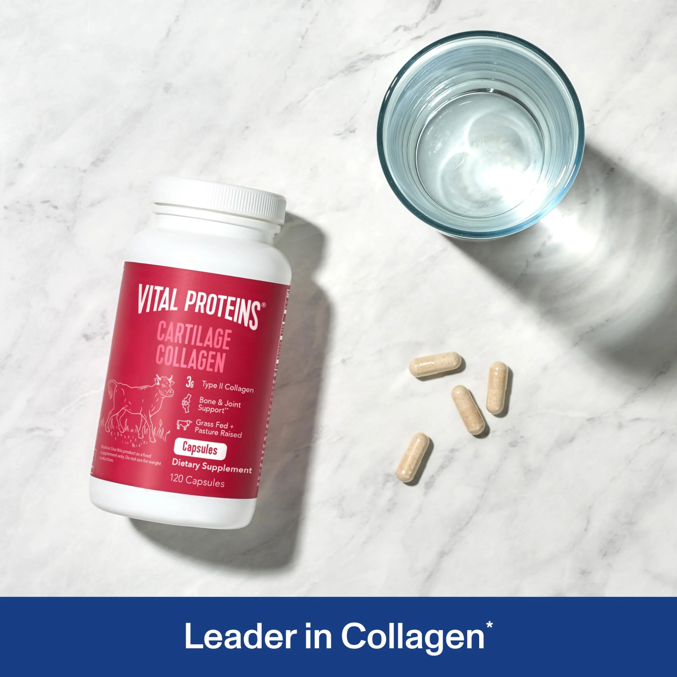 Vital Proteins Cartilage Collagen Pills, Type II Collagen & Chondroitin Sulfate Supplement for Recovery & Healthy Hair, Skin, Nails and Joints - 750 mg Serving with 120 Capsules - Image 8