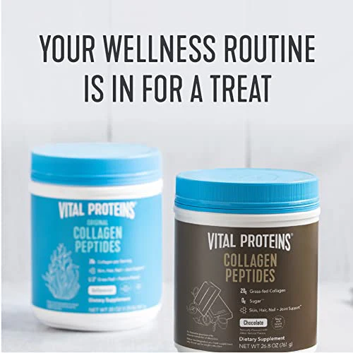 Vital Proteins Chocolate Collagen Powder Supplement (Type I, III) for Skin Hair Nail Joint - Hydrolyzed Collagen - Dairy and Gluten Free - 27g per Serving - Chocolate Flavor, 26.8 oz Canister - Image 3