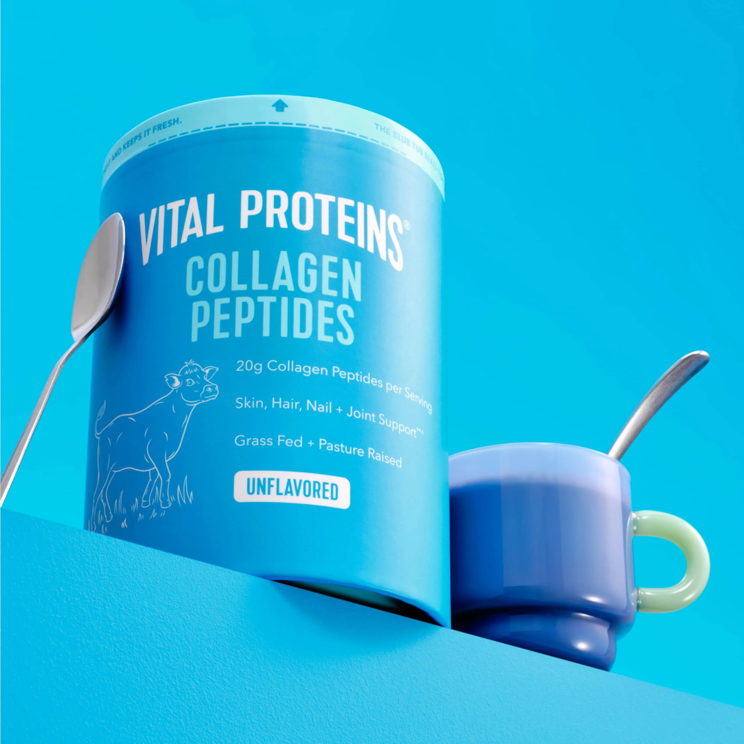 Vital Proteins Collagen Peptides Powder - Grass Fed Collagen Peptides for Hair, Nail, Skin, Bone & Joint Health, Unflavored, 27 Servings - Image 2