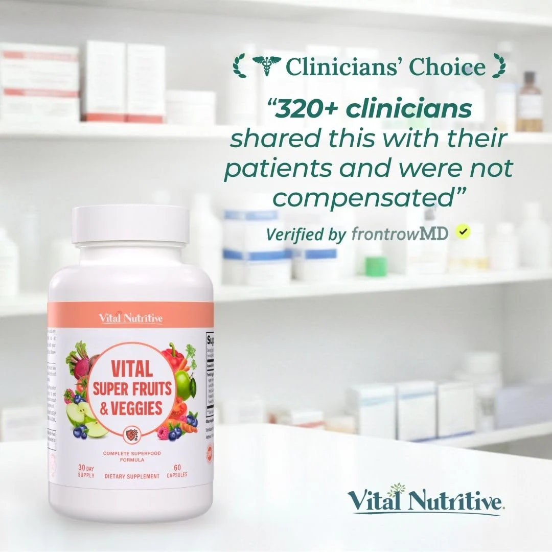 Vital Super Fruits & Veggies - Daily Superfood Capsules for Adults - Fruit and Veggies Supplement to Boost Immunity & Energy - 2-in-1 Formula for Overall Wellness - Fruit and Vegetable Capsules - Image 5